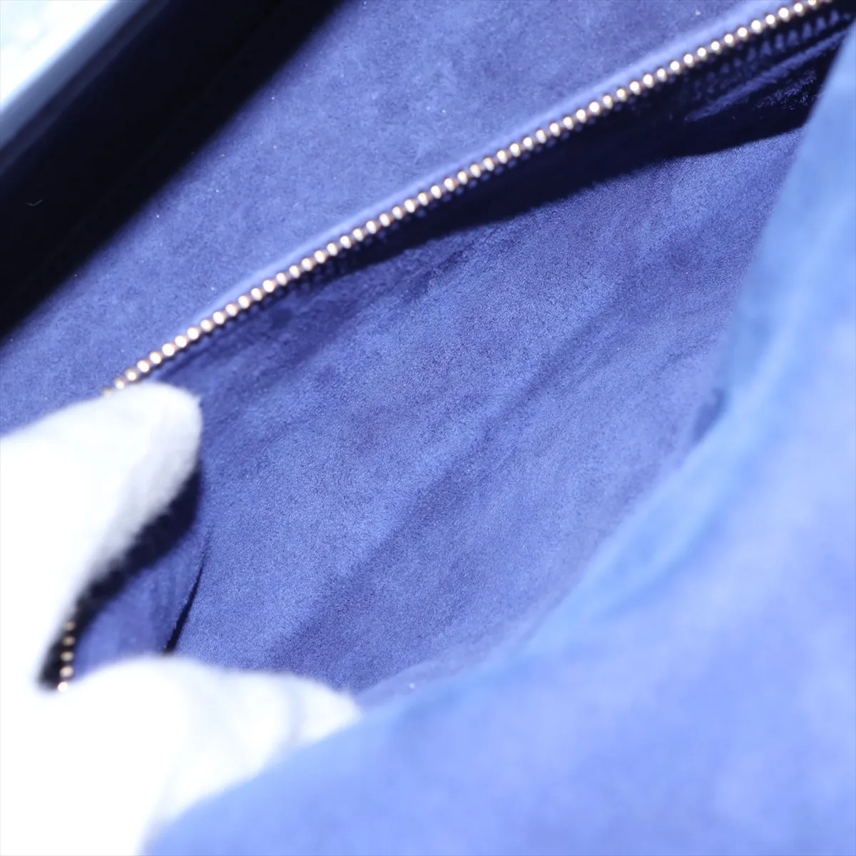 Cannage Lady Dior Leather 2-Way Handbag, Blue — view 9