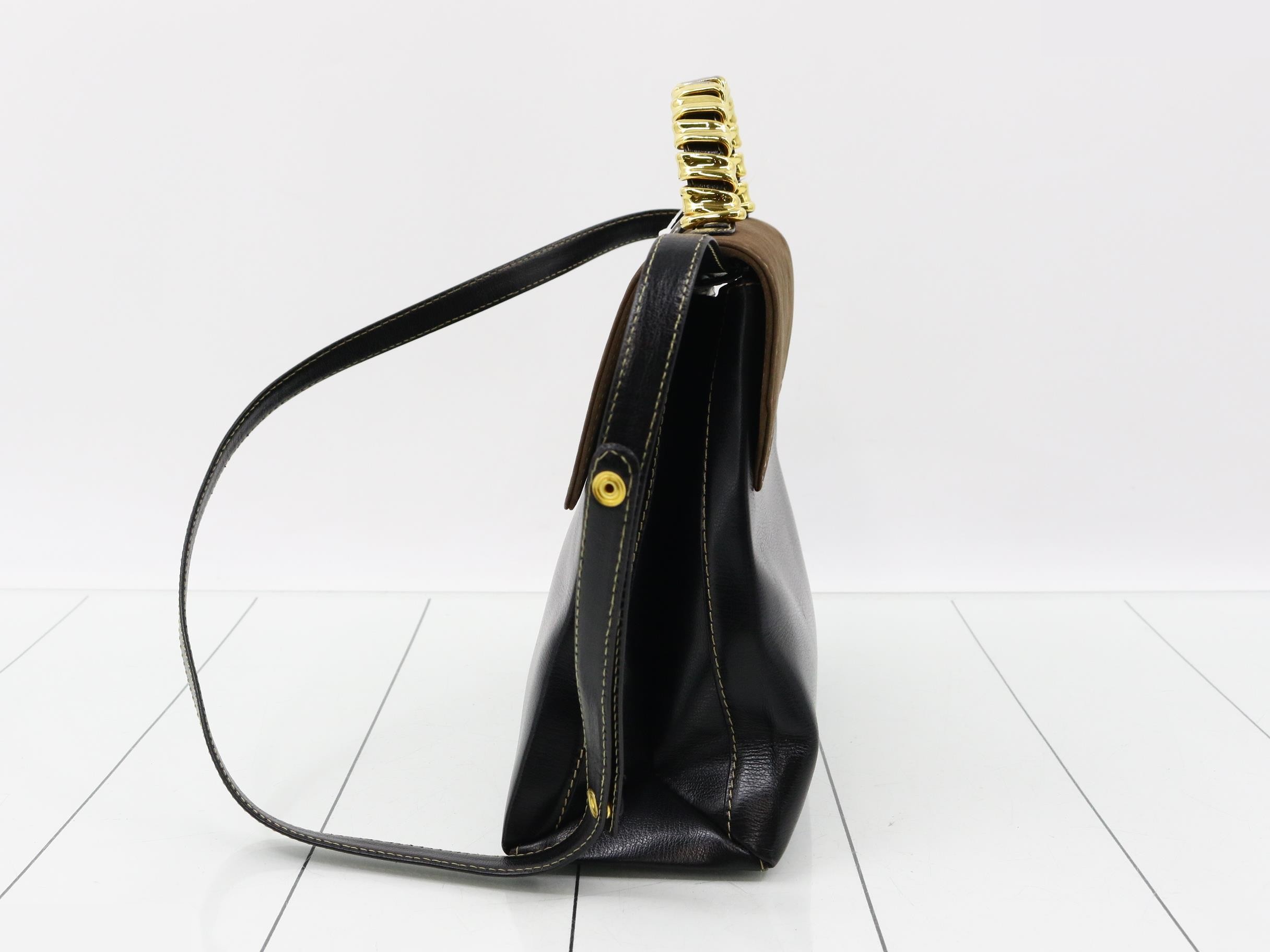 Velázquez 2-Way Handbag, Leather, Black — view 3