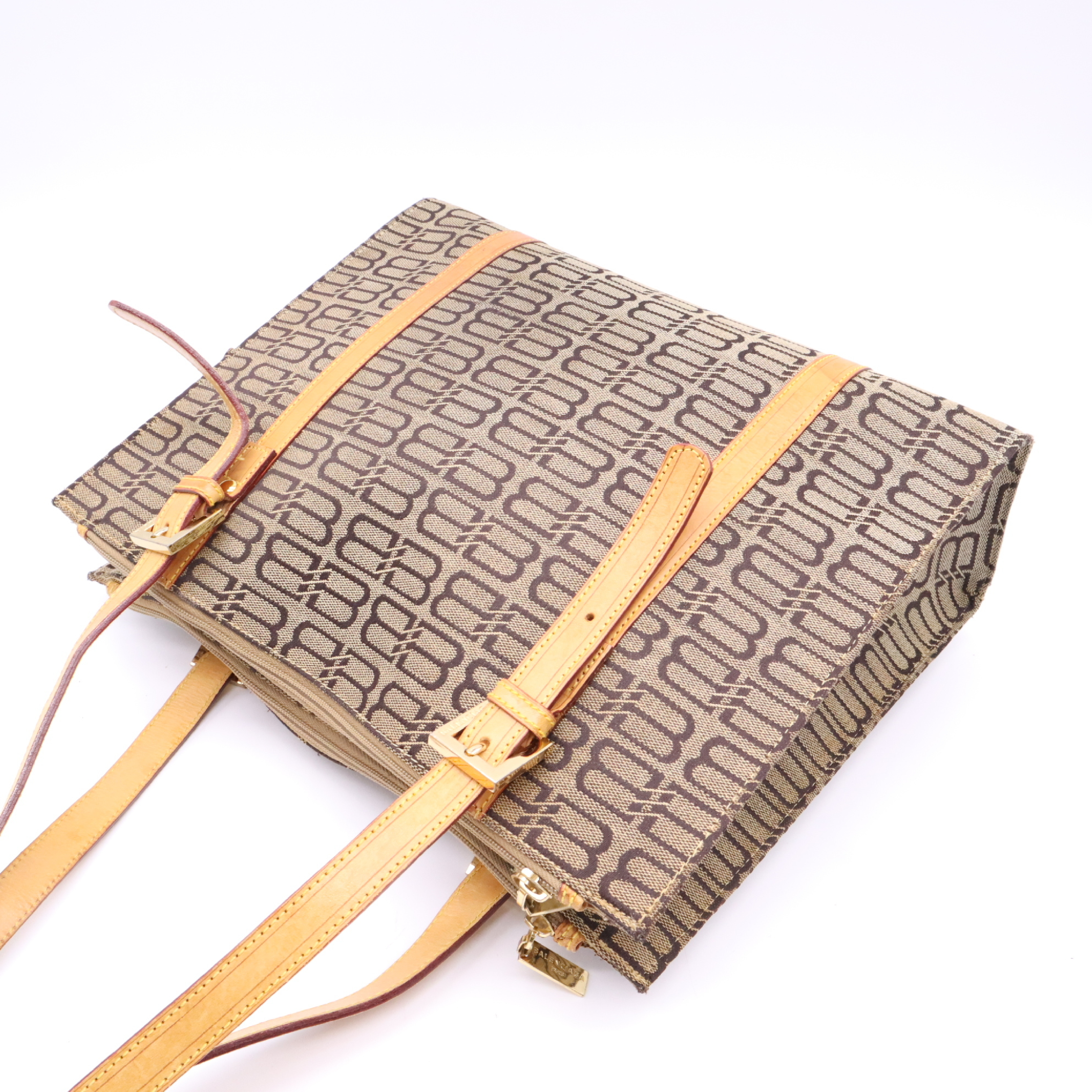 BB Monogram Tote Bag, Brown Tote Bag — view 2