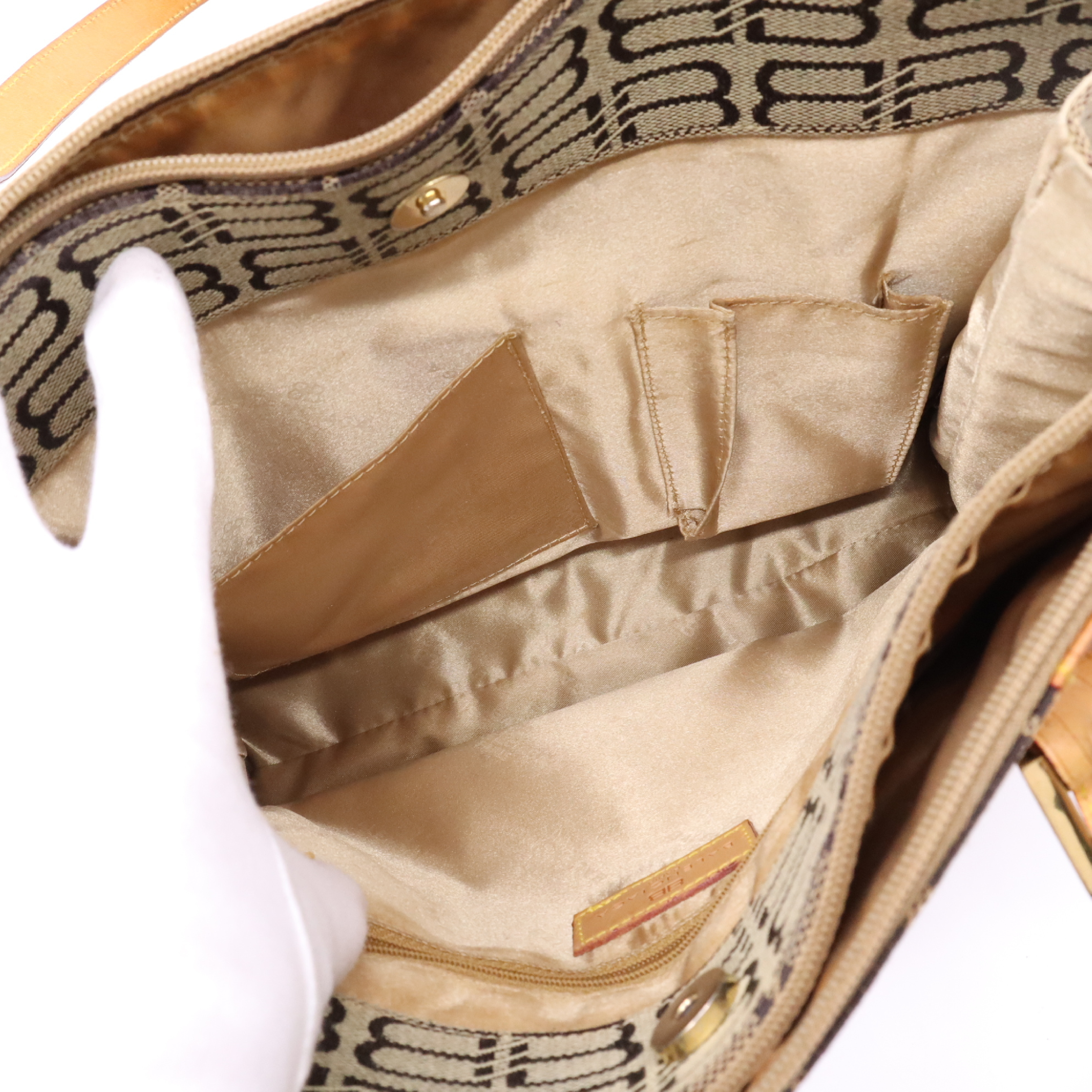 BB Monogram Tote Bag, Brown Tote Bag — view 11