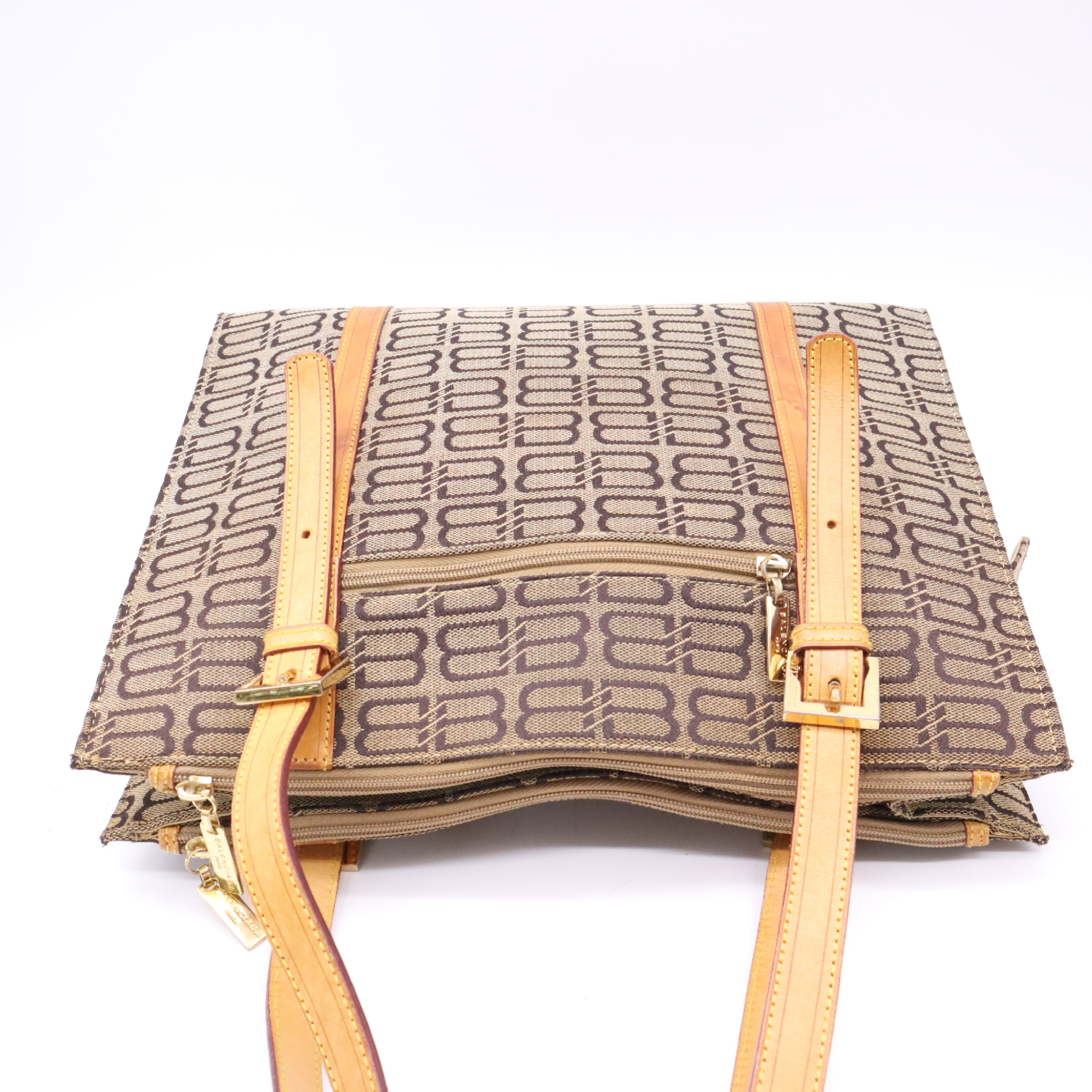 BB Monogram Tote Bag, Brown Tote Bag — view 5