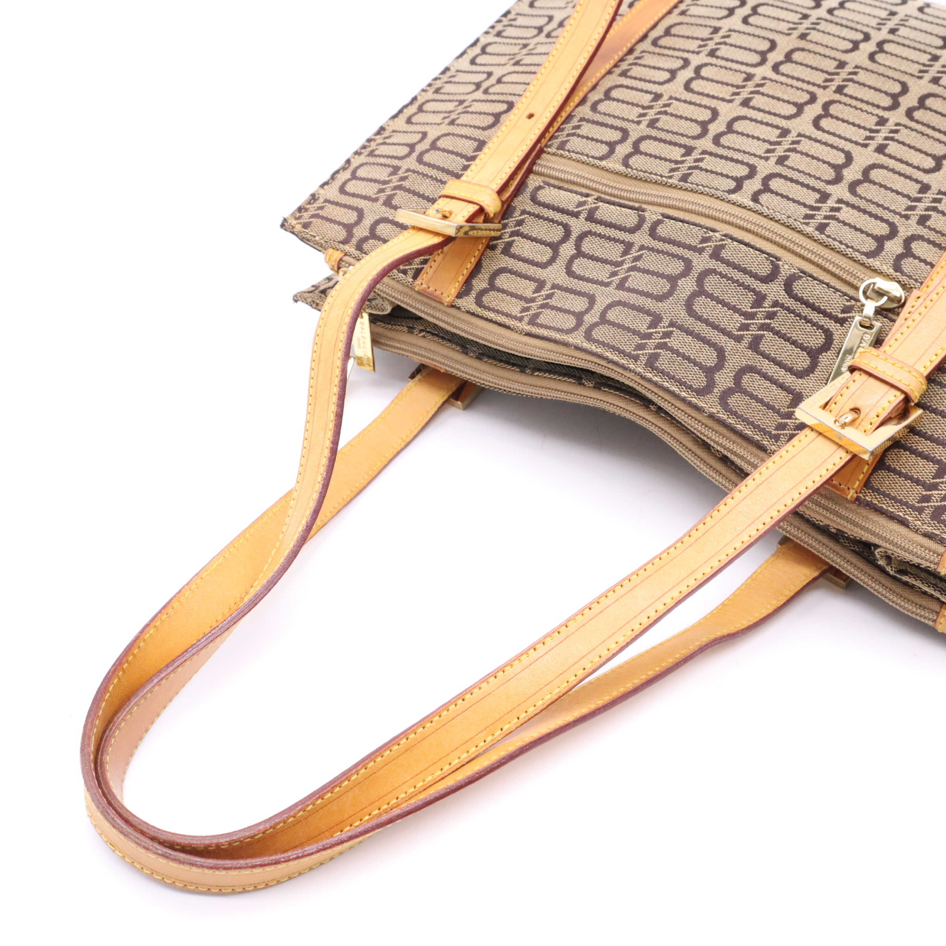 BB Monogram Tote Bag, Brown Tote Bag — view 6