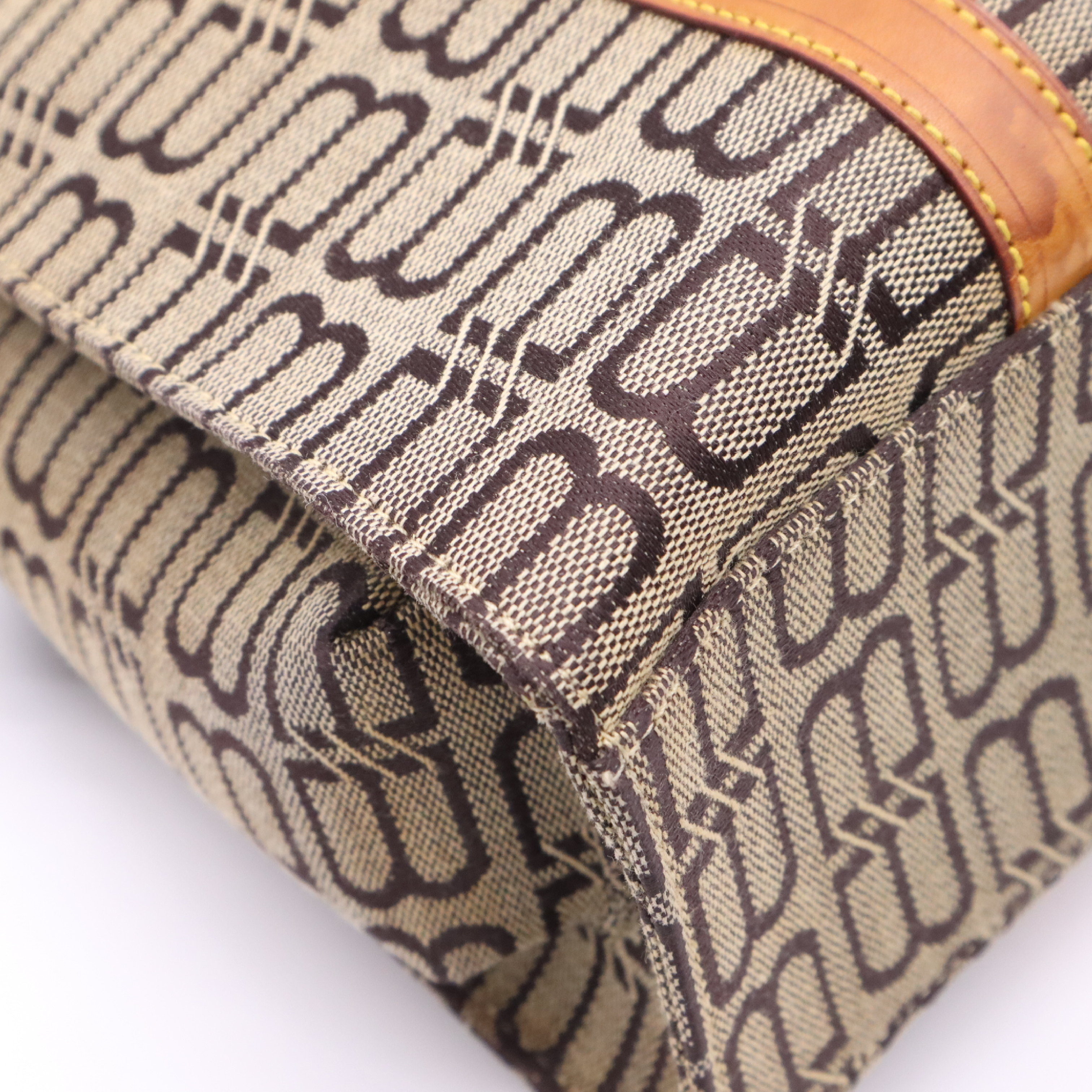 BB Monogram Tote Bag, Brown Tote Bag — view 7