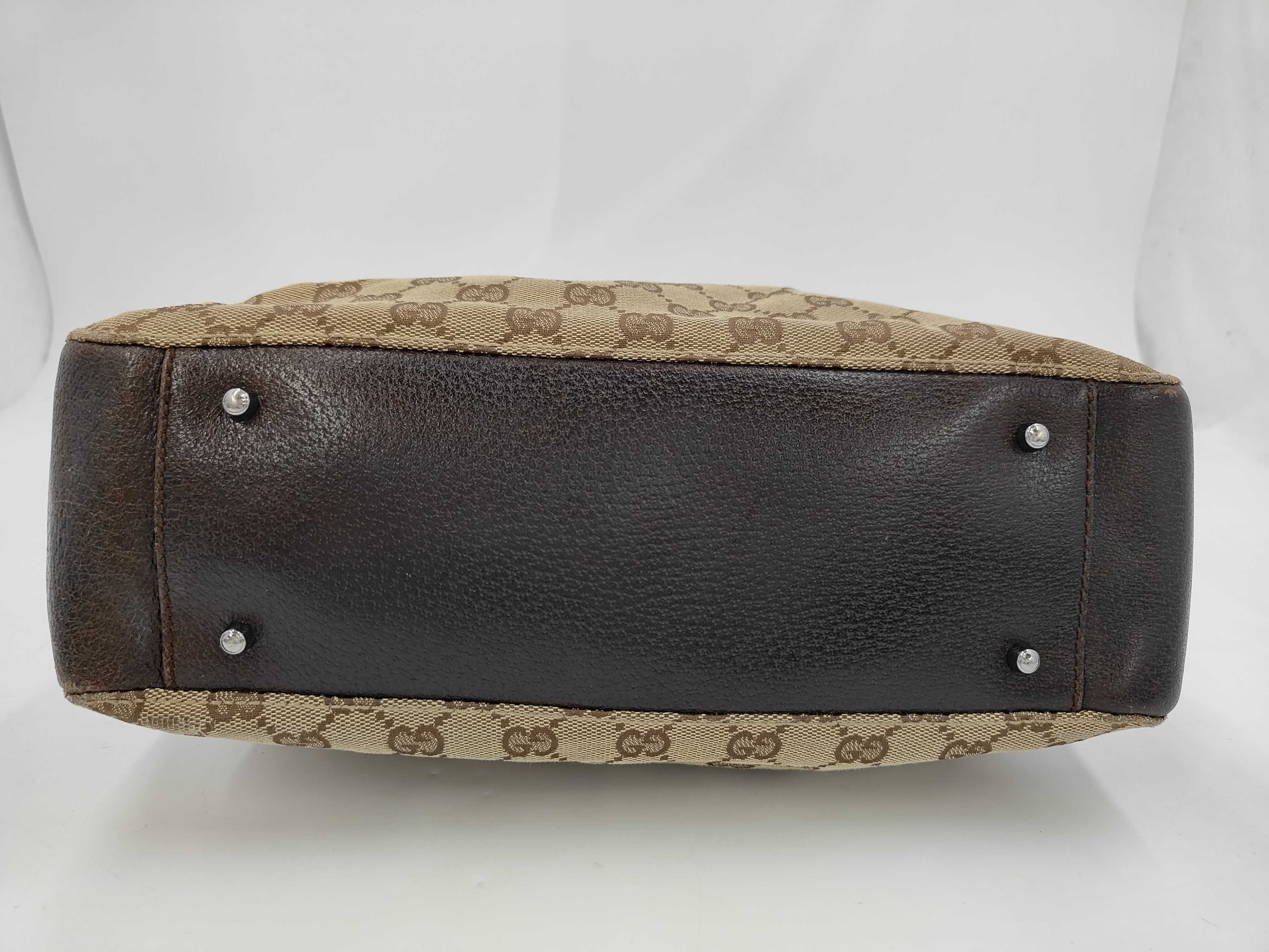 GG pattern logo leather handbag — view 3