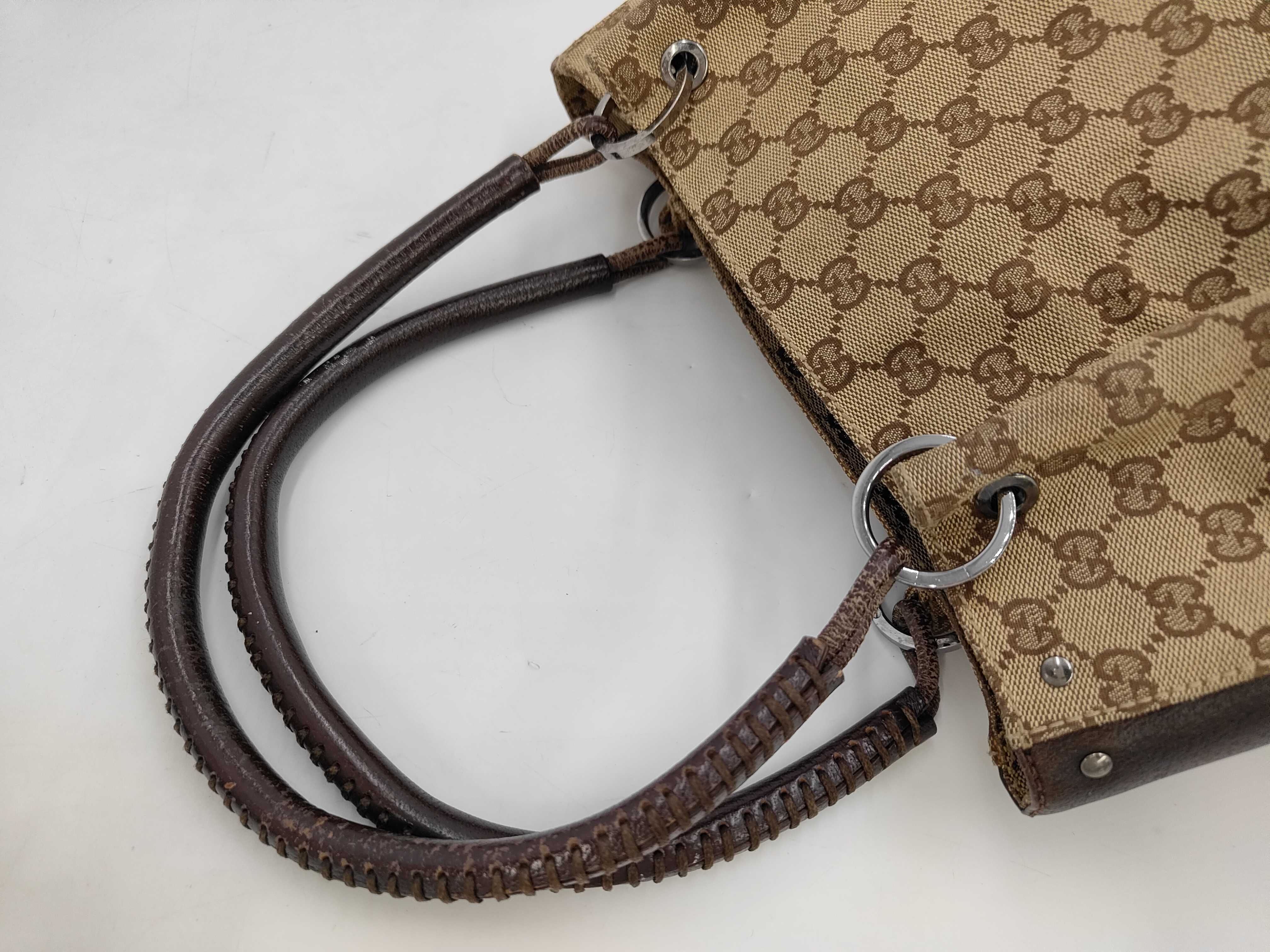 GG pattern logo leather handbag — view 5