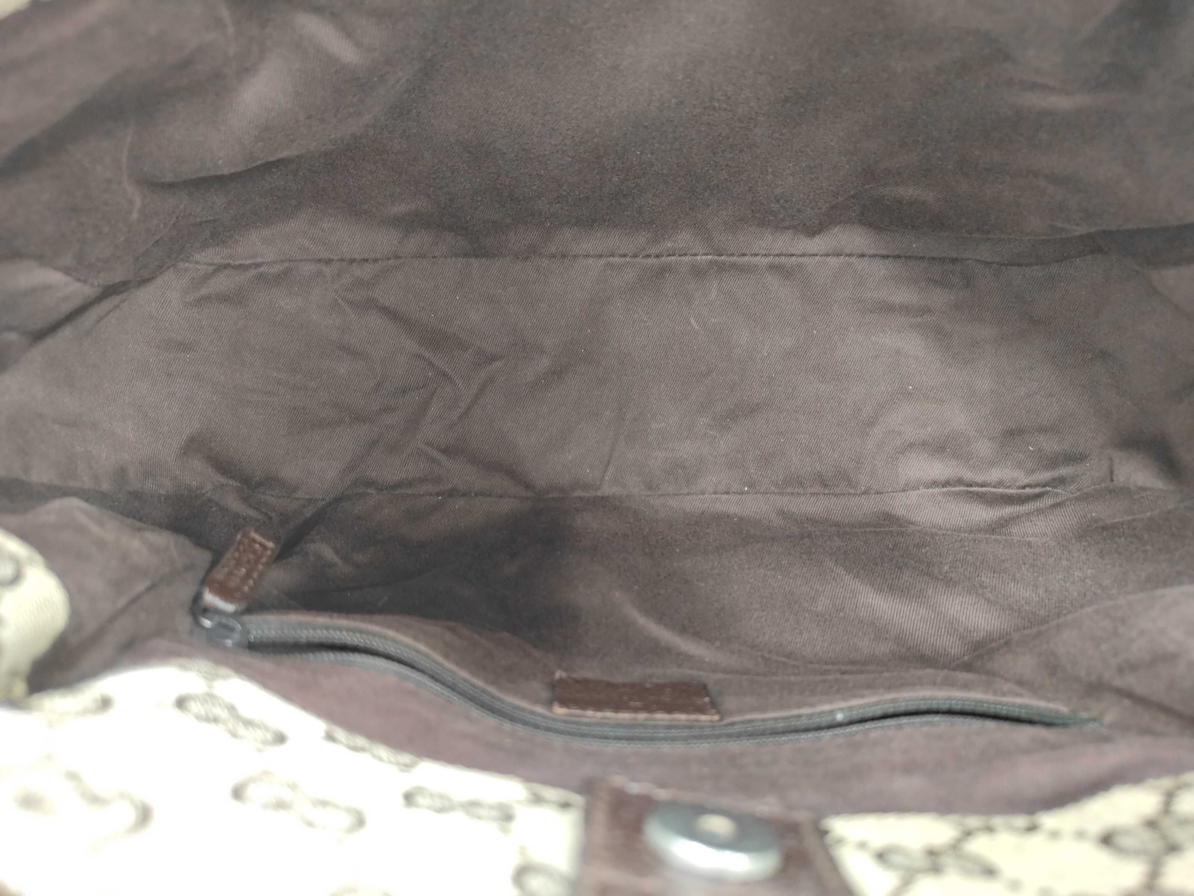 GG pattern logo leather handbag — view 8