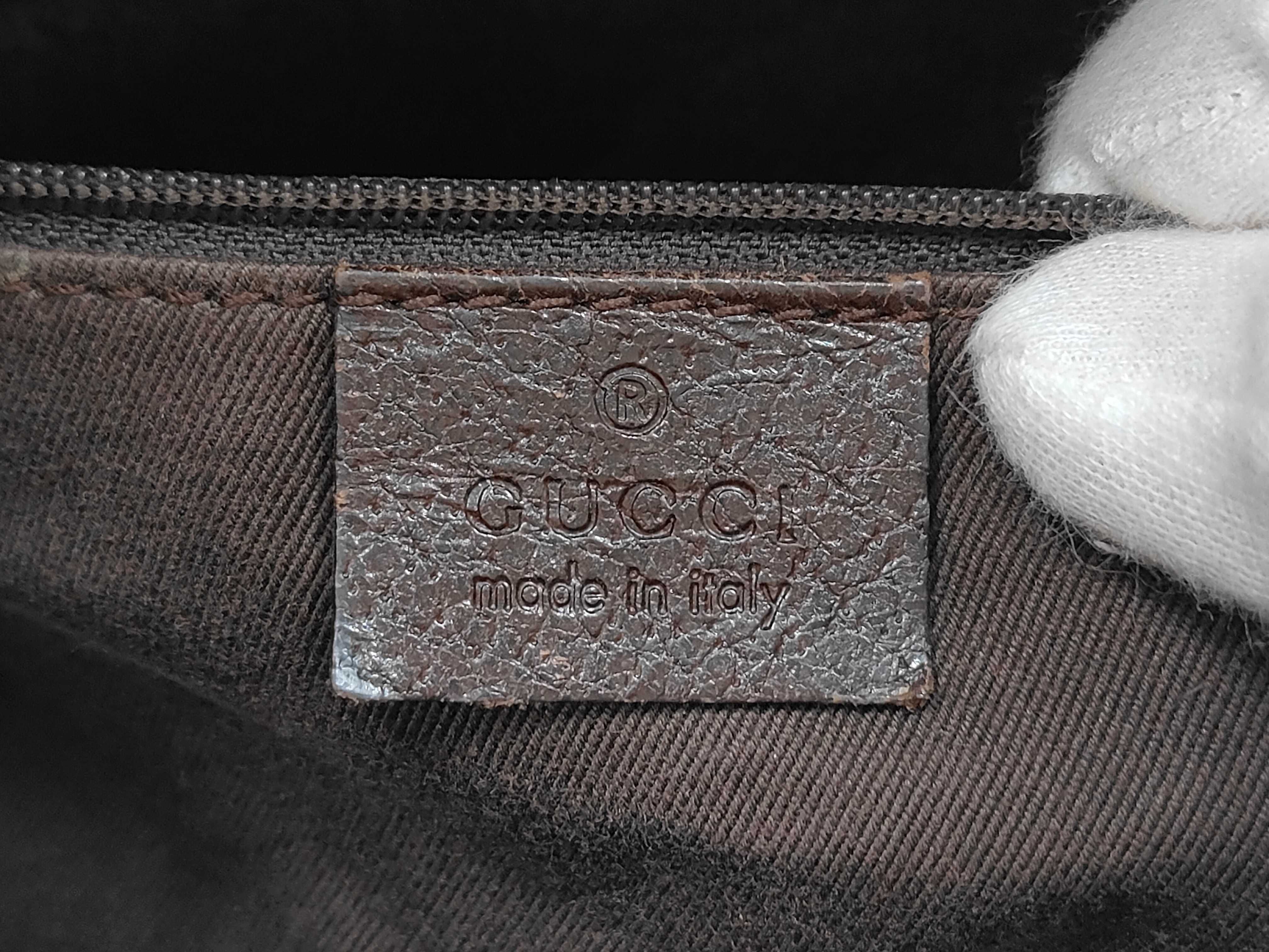 GG pattern logo leather handbag — view 9