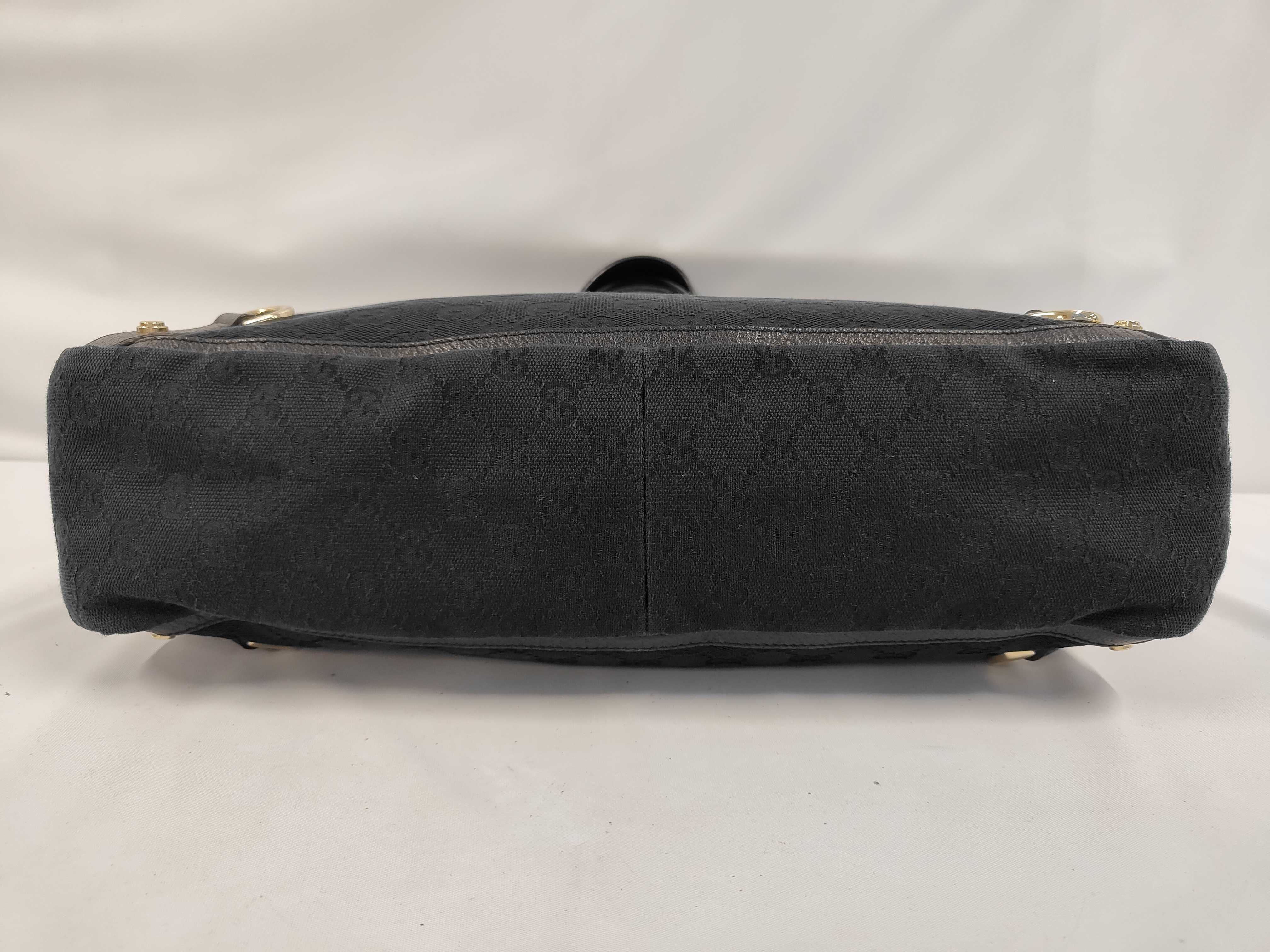 141472 Abbey GG Canvas Tote Bag, Canvas Black Tote Bag — view 3