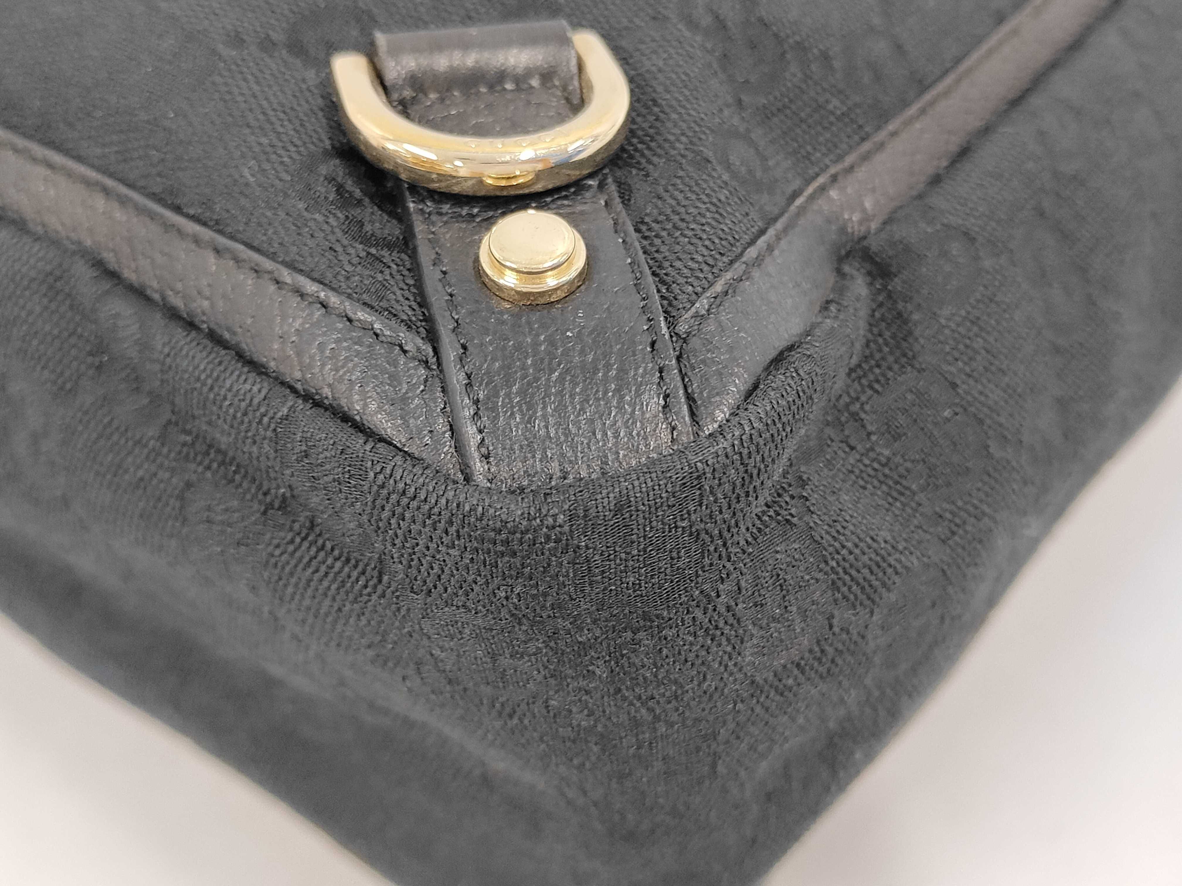 141472 Abbey GG Canvas Tote Bag, Canvas Black Tote Bag — view 4
