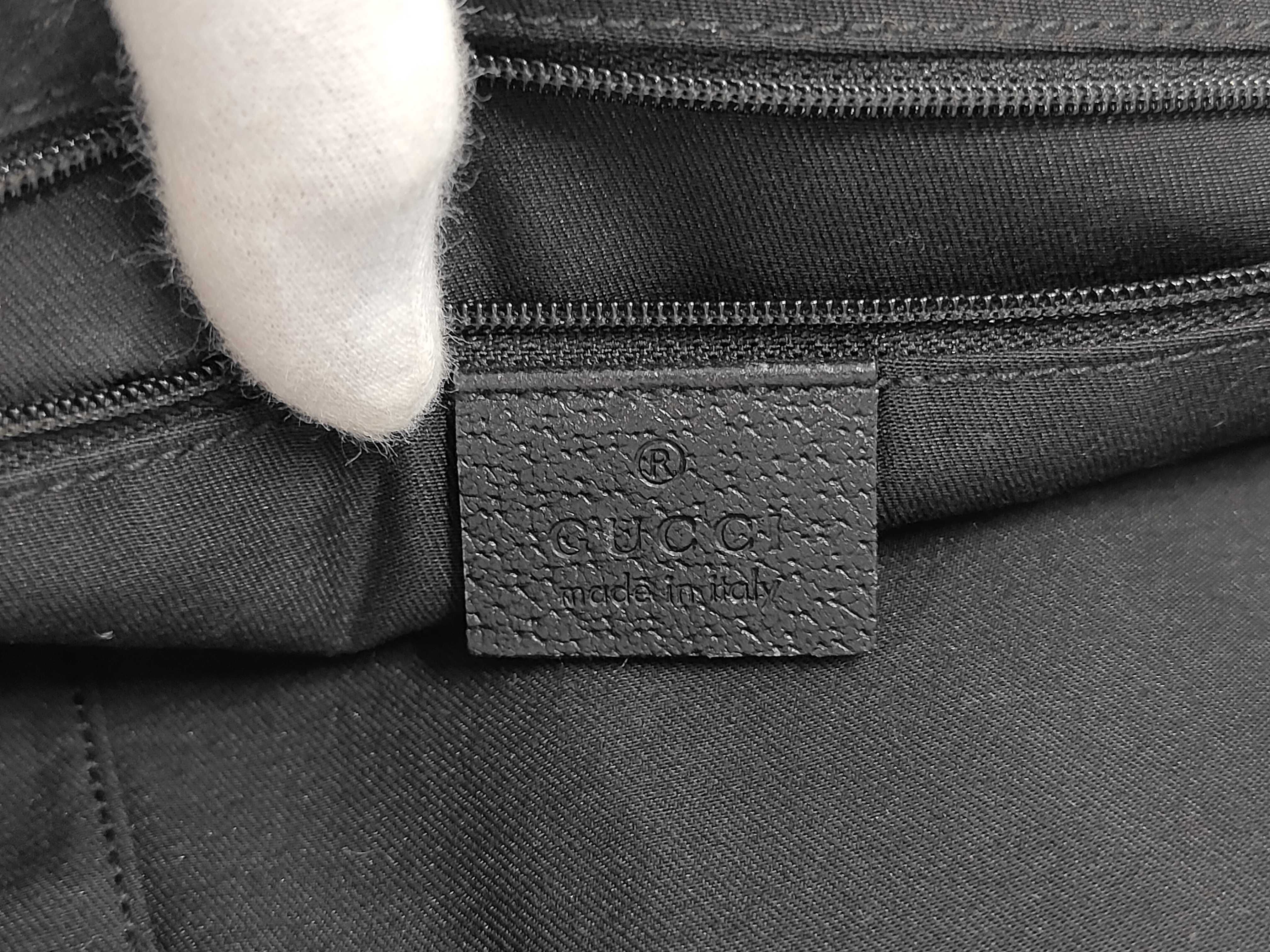 141472 Abbey GG Canvas Tote Bag, Canvas Black Tote Bag — view 9