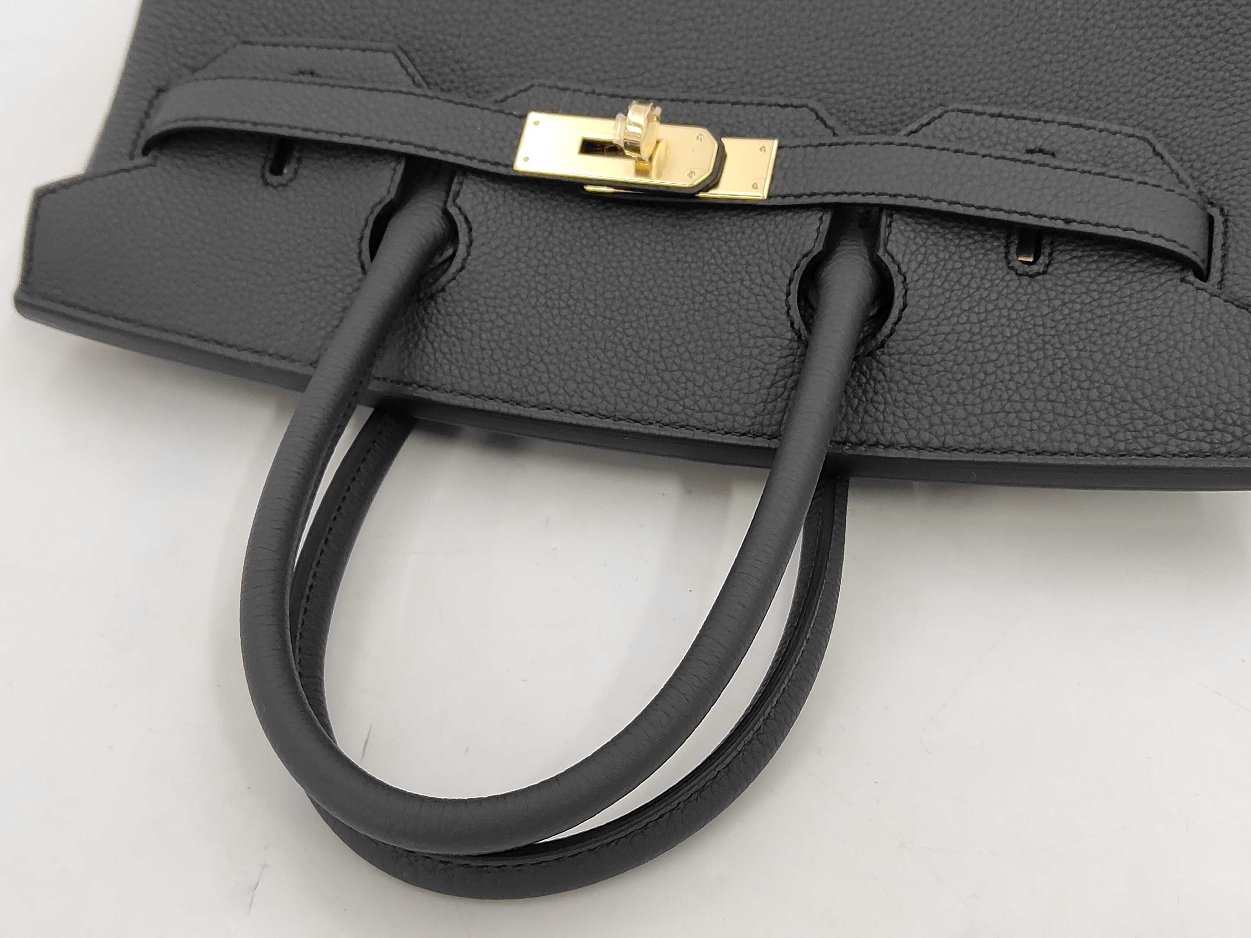 Birkin 30 Togo Dark Gray Plomb Champagne Gold Hardware G Stamp Handbag — view 3
