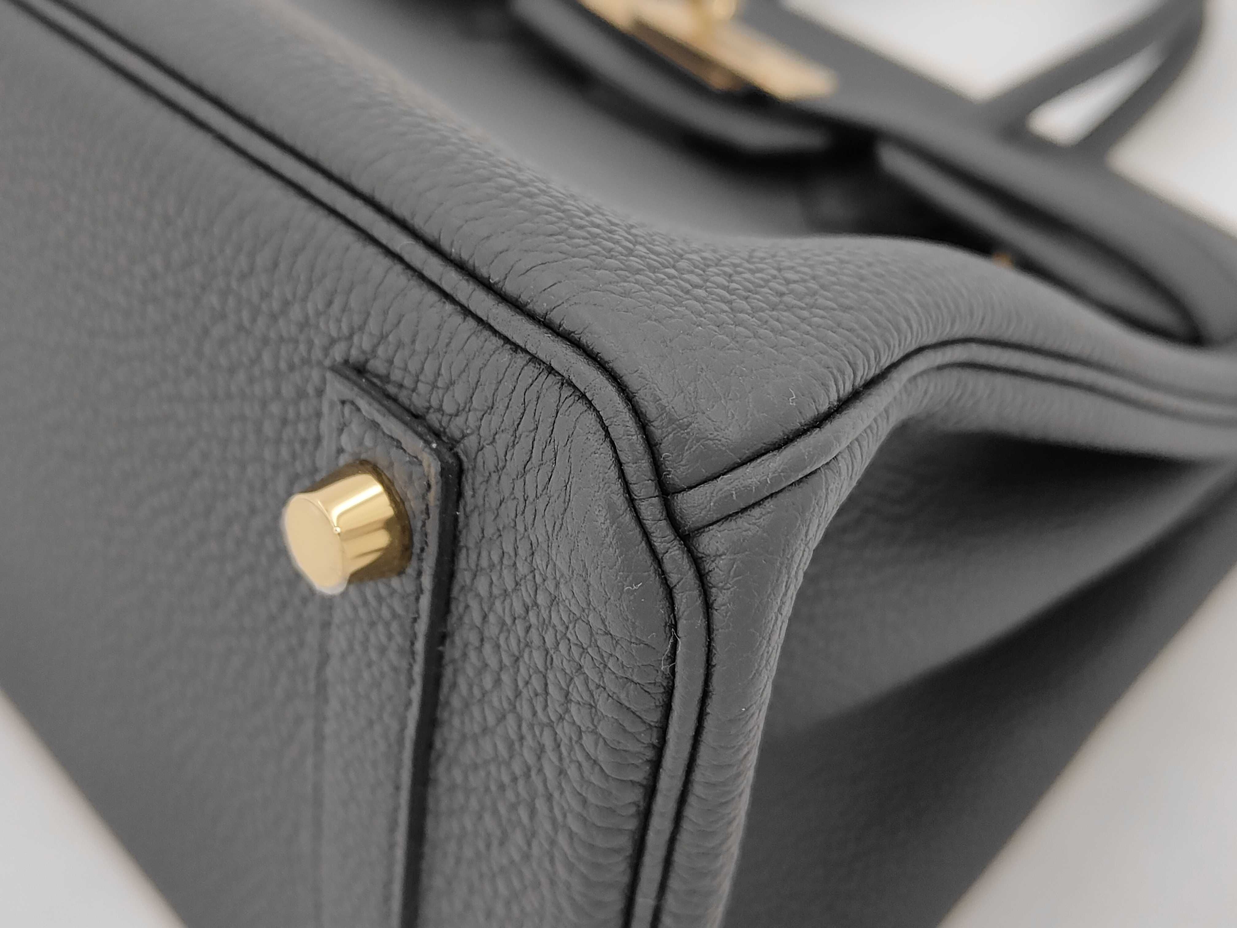 Birkin 30 Togo Dark Gray Plomb Champagne Gold Hardware G Stamp Handbag — view 7