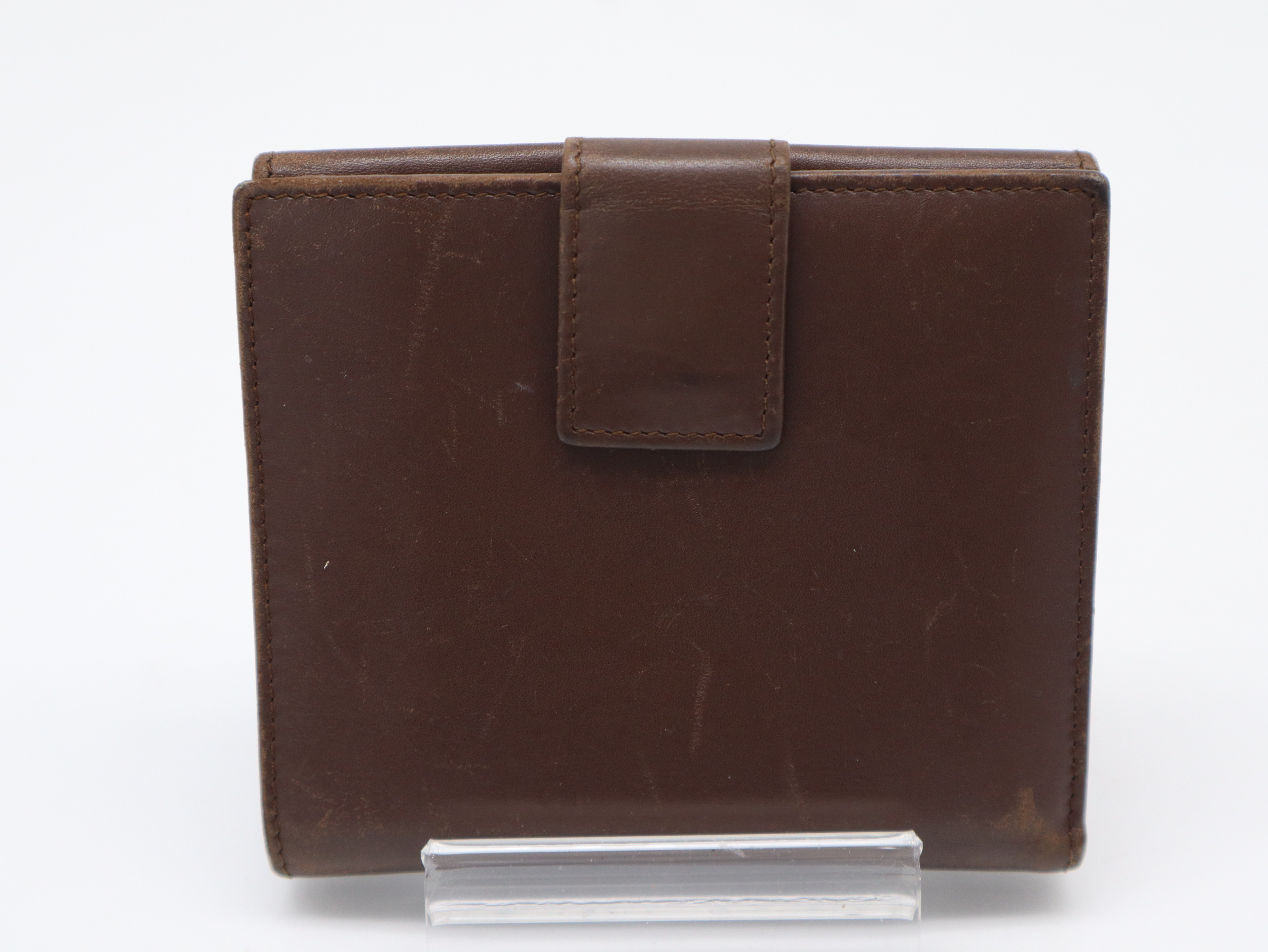 035.2149.2238 GG Marmont Bi-fold Wallet, Leather, Brown — view 2