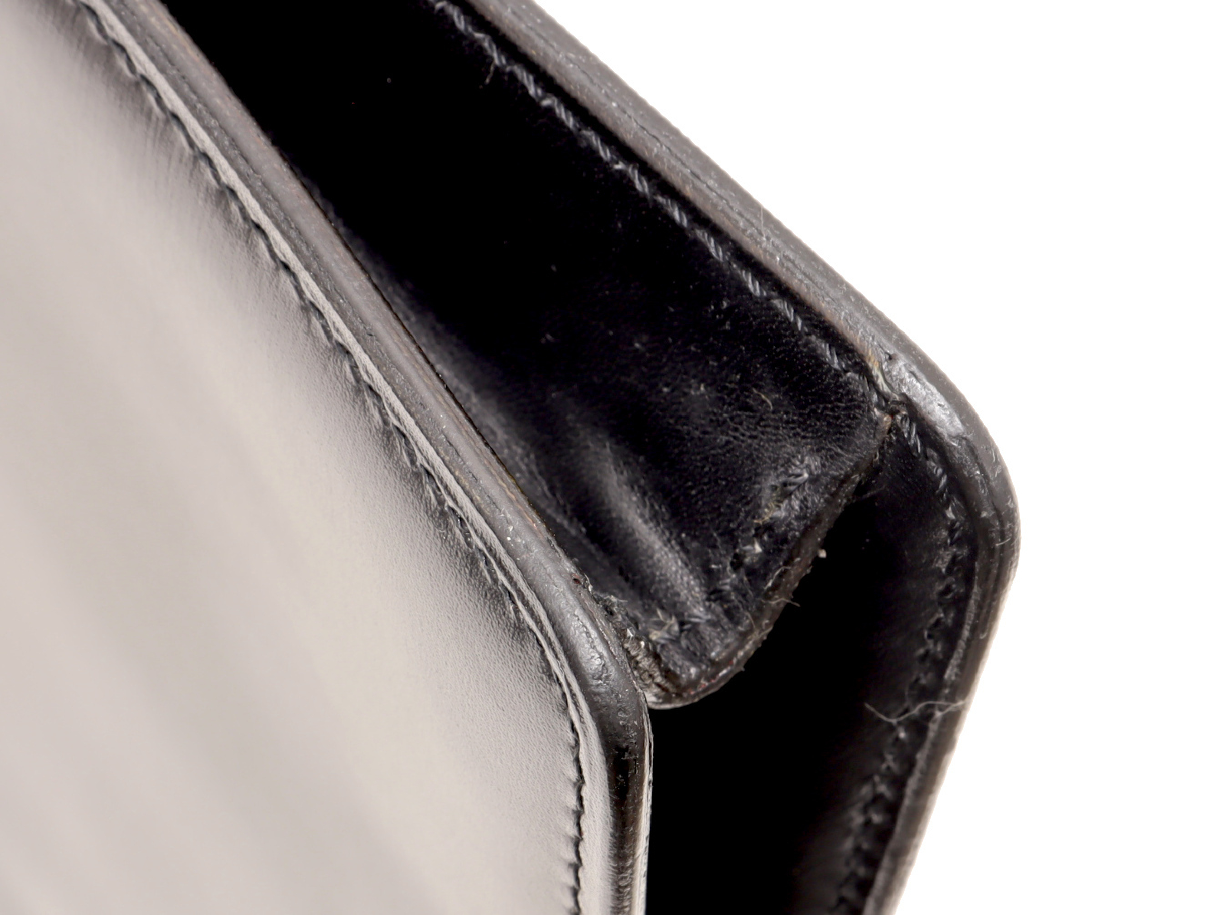 Starball Leather Chain Shoulder Bag (Black) — view 5