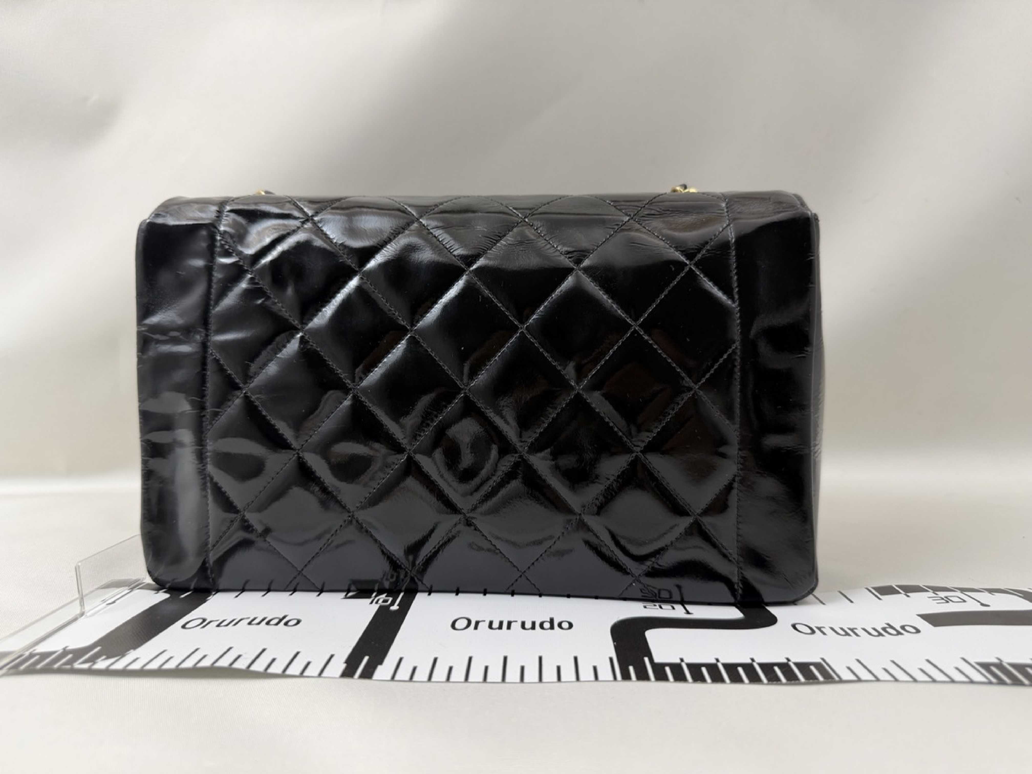 Diana Flap Patent Chain Shoulder Bag — view 2