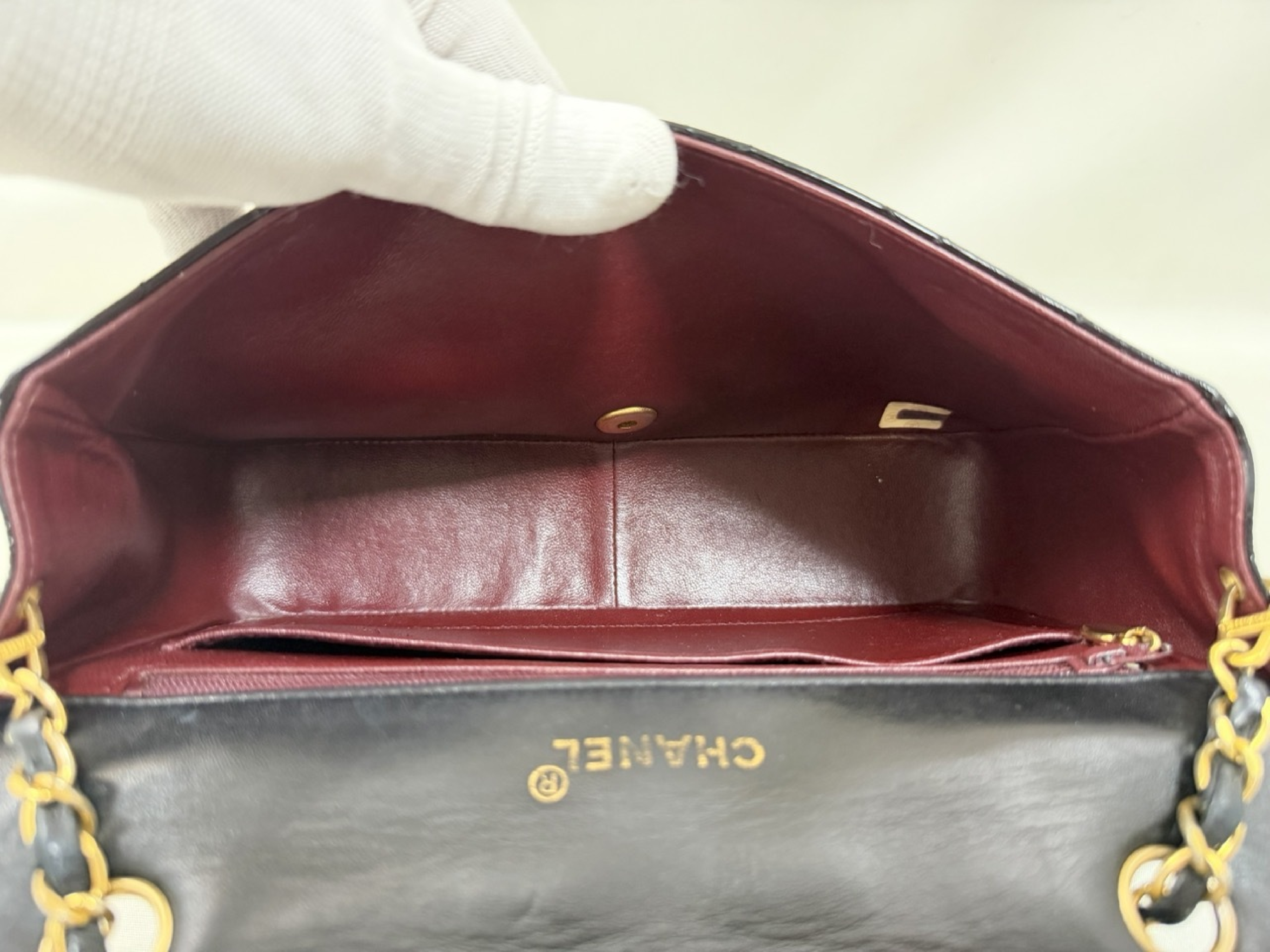 Diana Flap Patent Chain Shoulder Bag — view 11