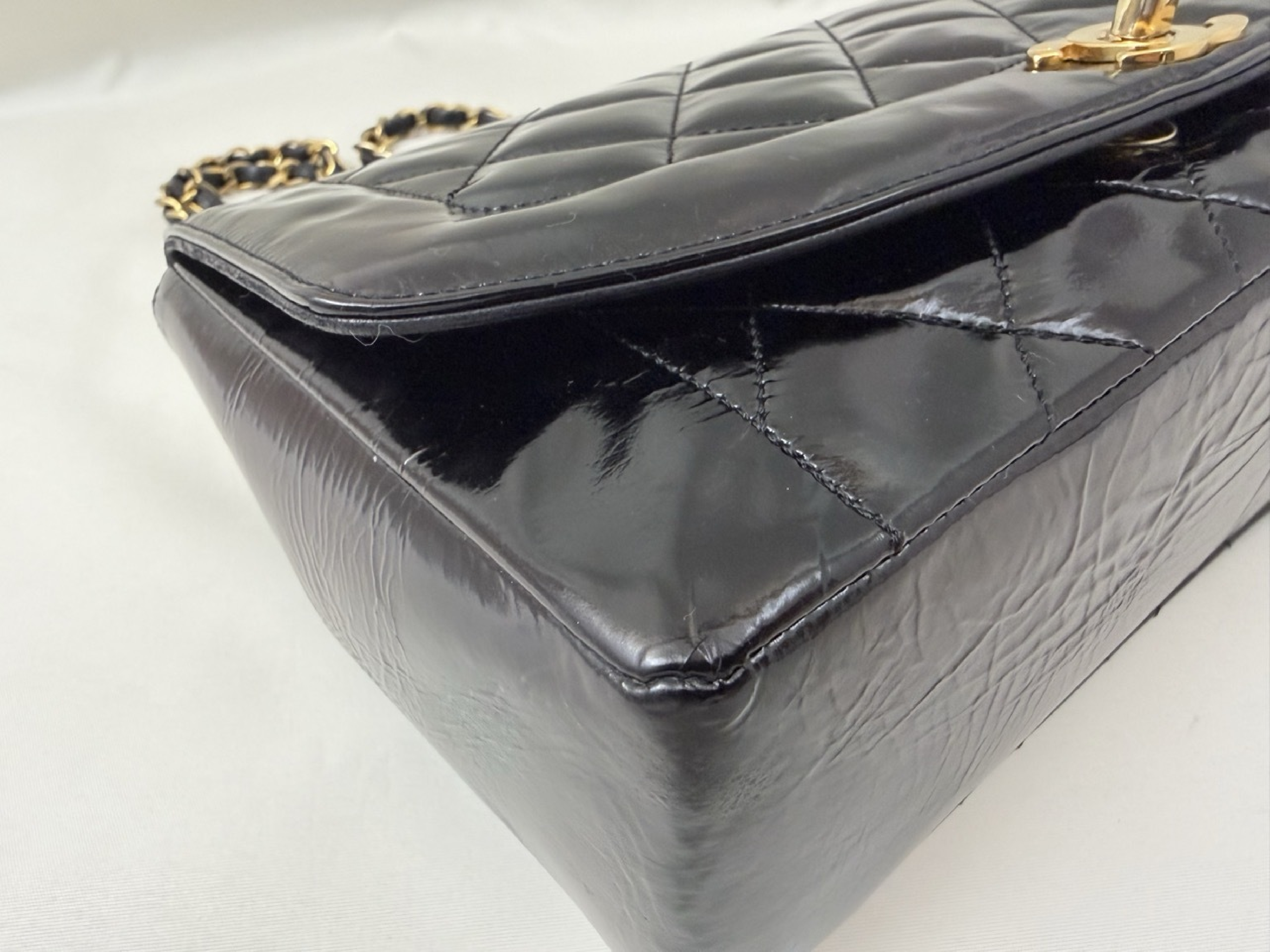 Diana Flap Patent Chain Shoulder Bag — view 6