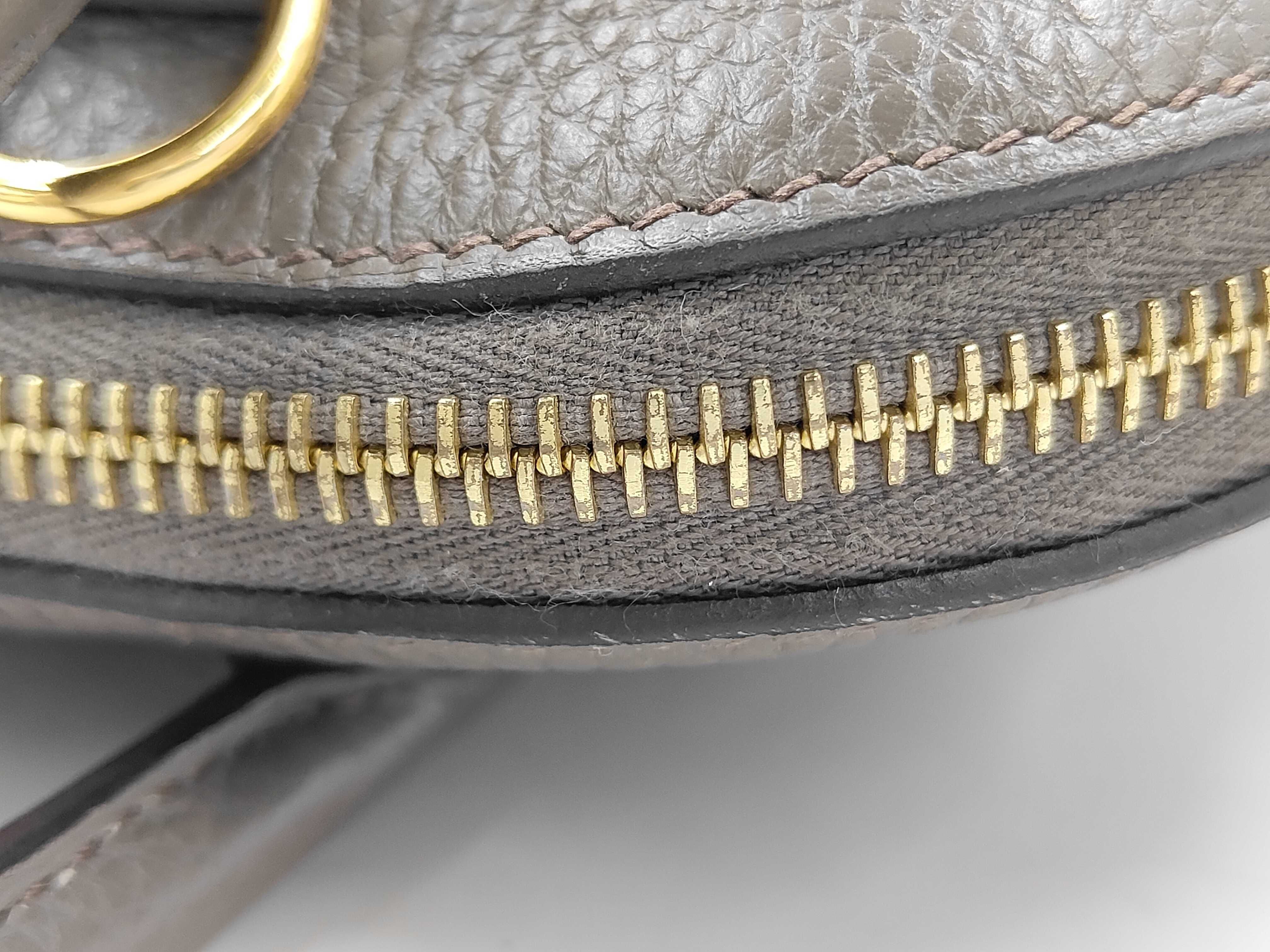 Bolide 31 Handbag in Taurillon Clemence Leather, Etoupe Leather, Gold Hardware, C Stamp — view 6