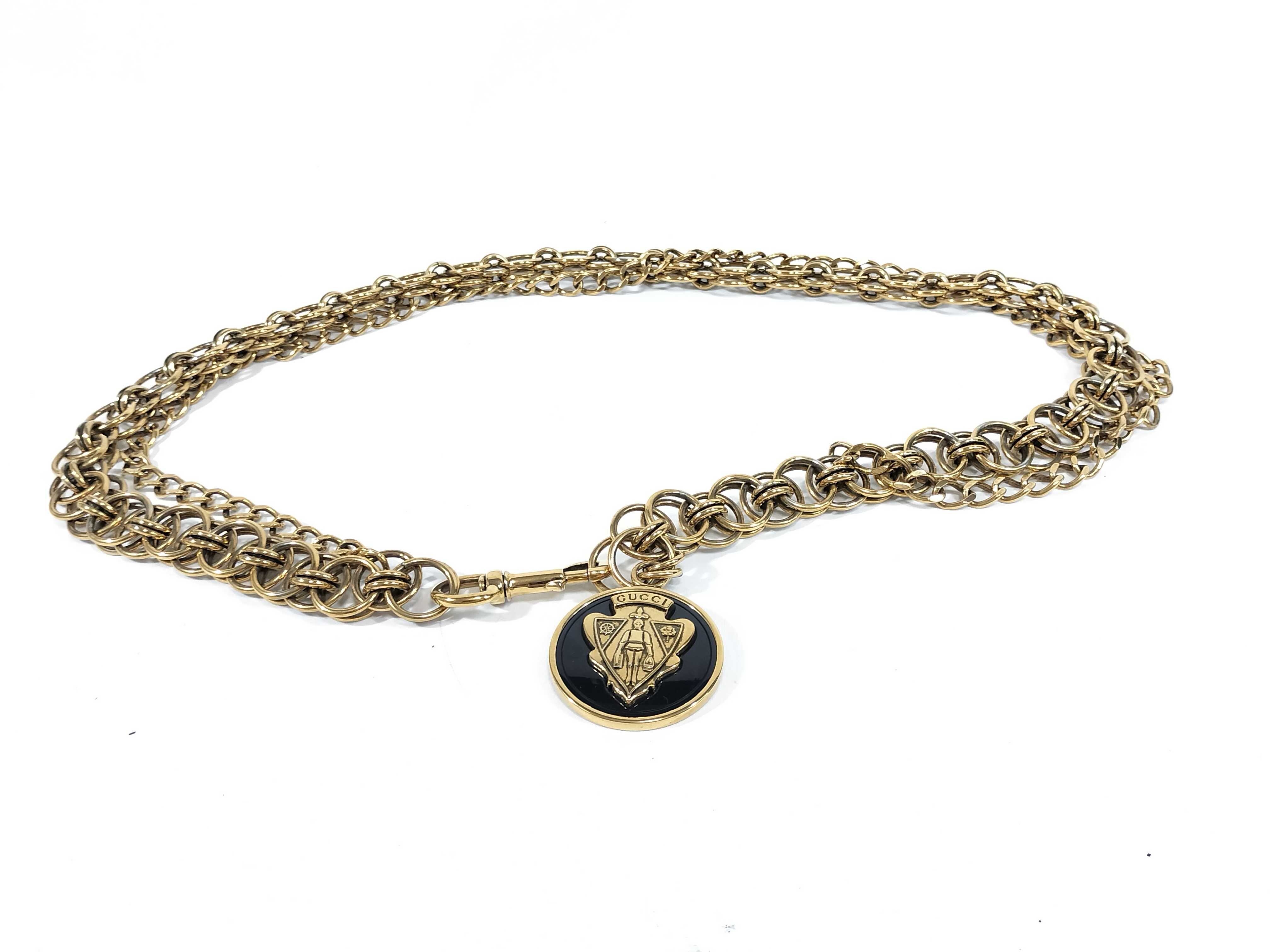 1990s Logo Charm Chain Belt