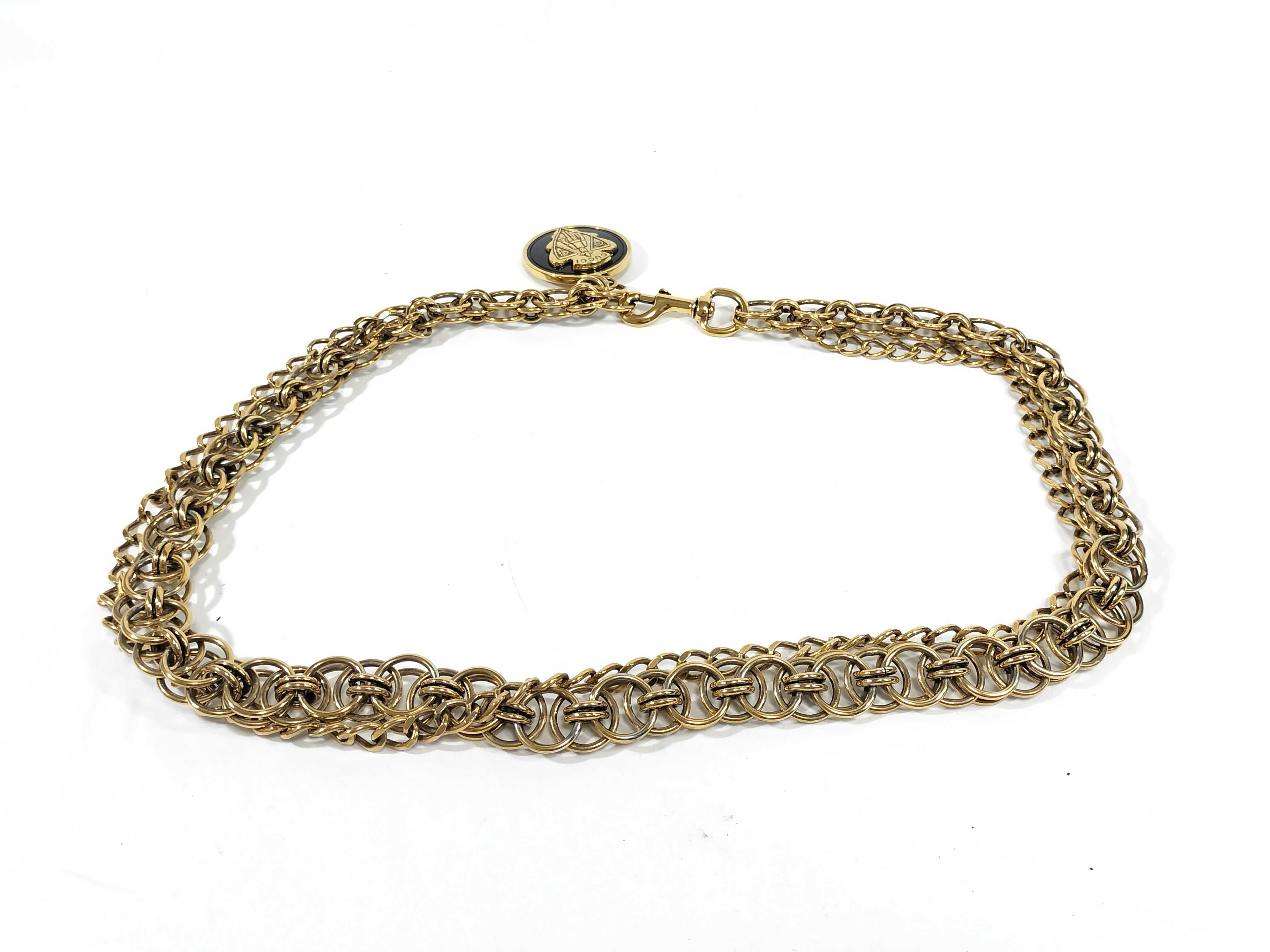 1990s Logo Charm Chain Belt — view 3