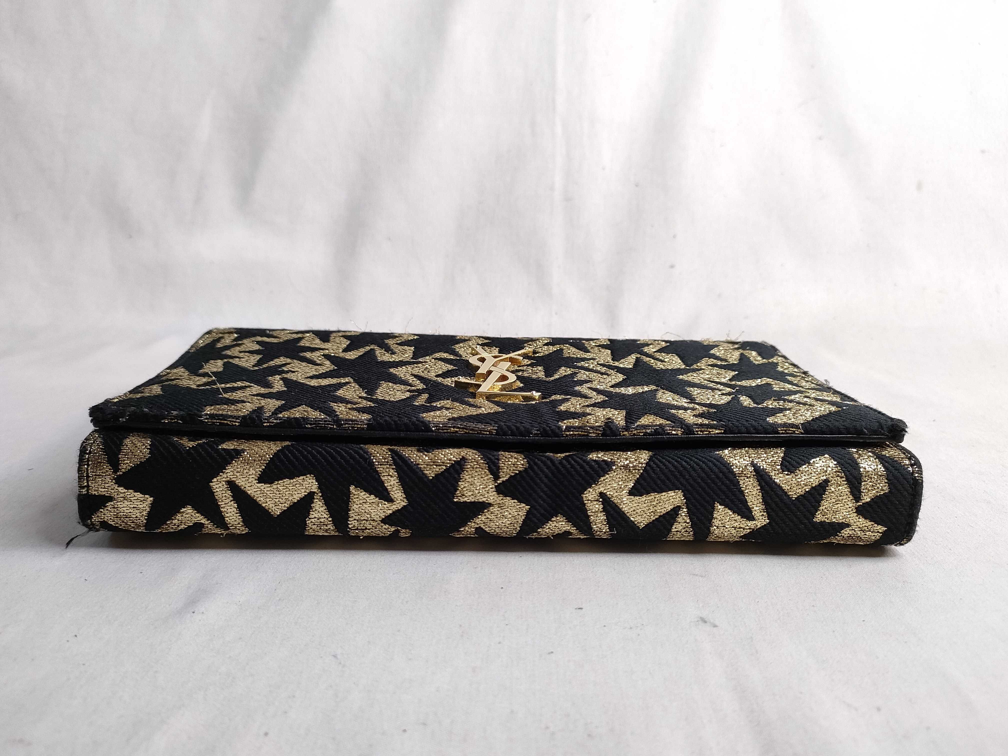 FR- Paris Classic Kate Leather Chain Shoulder Bag Black x Gold — view 7