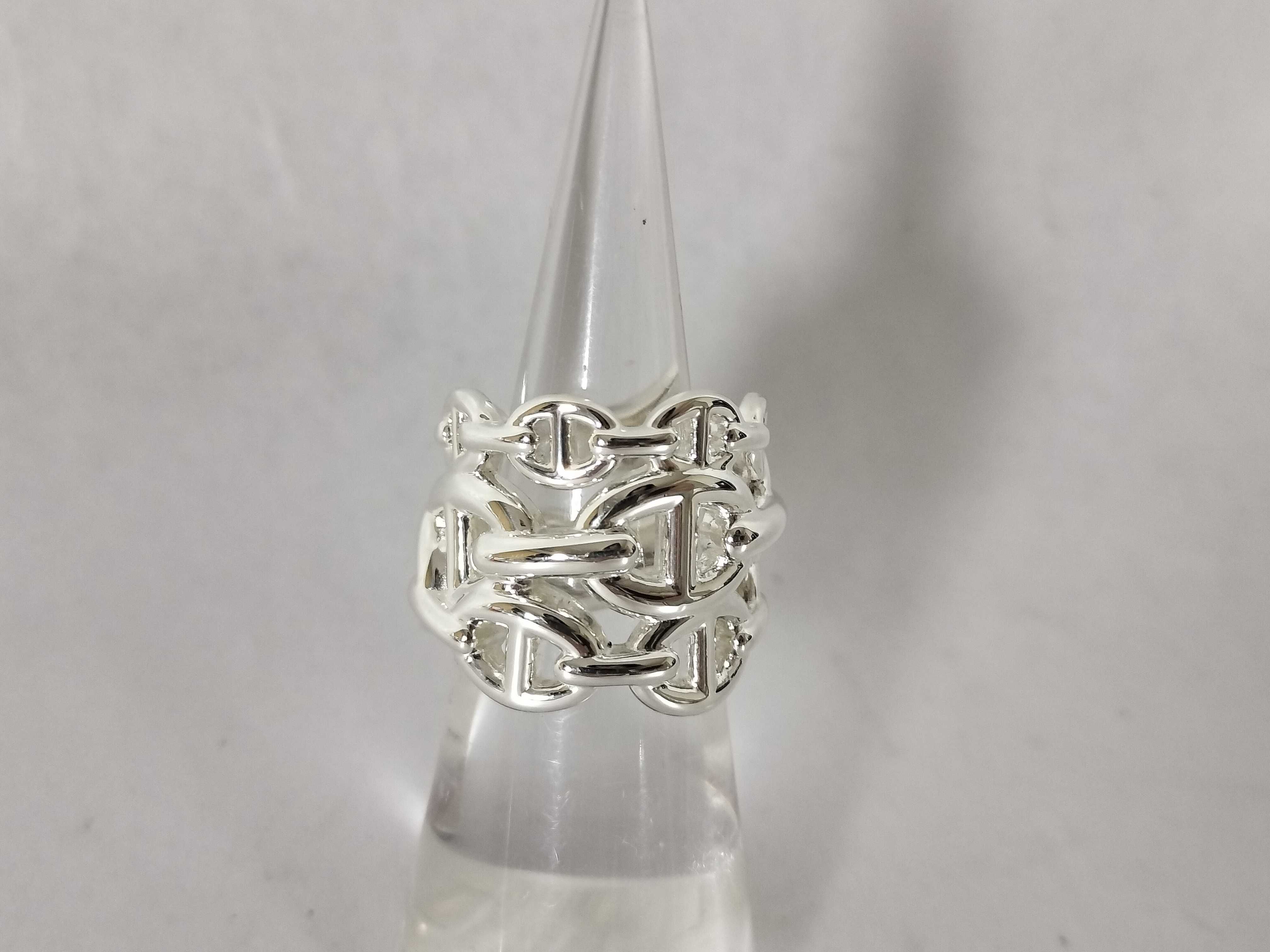 Chaine d'Ancre motif wide ring, Ag925 ring