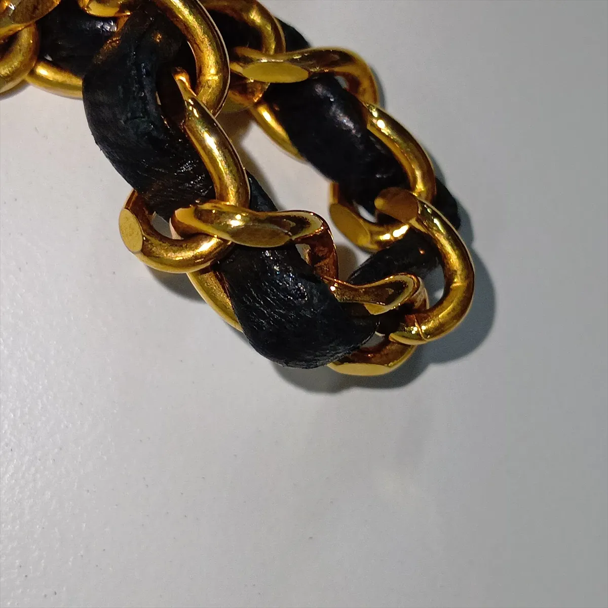 Matelassé 25 Lambskin Double Flap Double Chain Bag, Black with Gold Hardware, A01112 — view 12