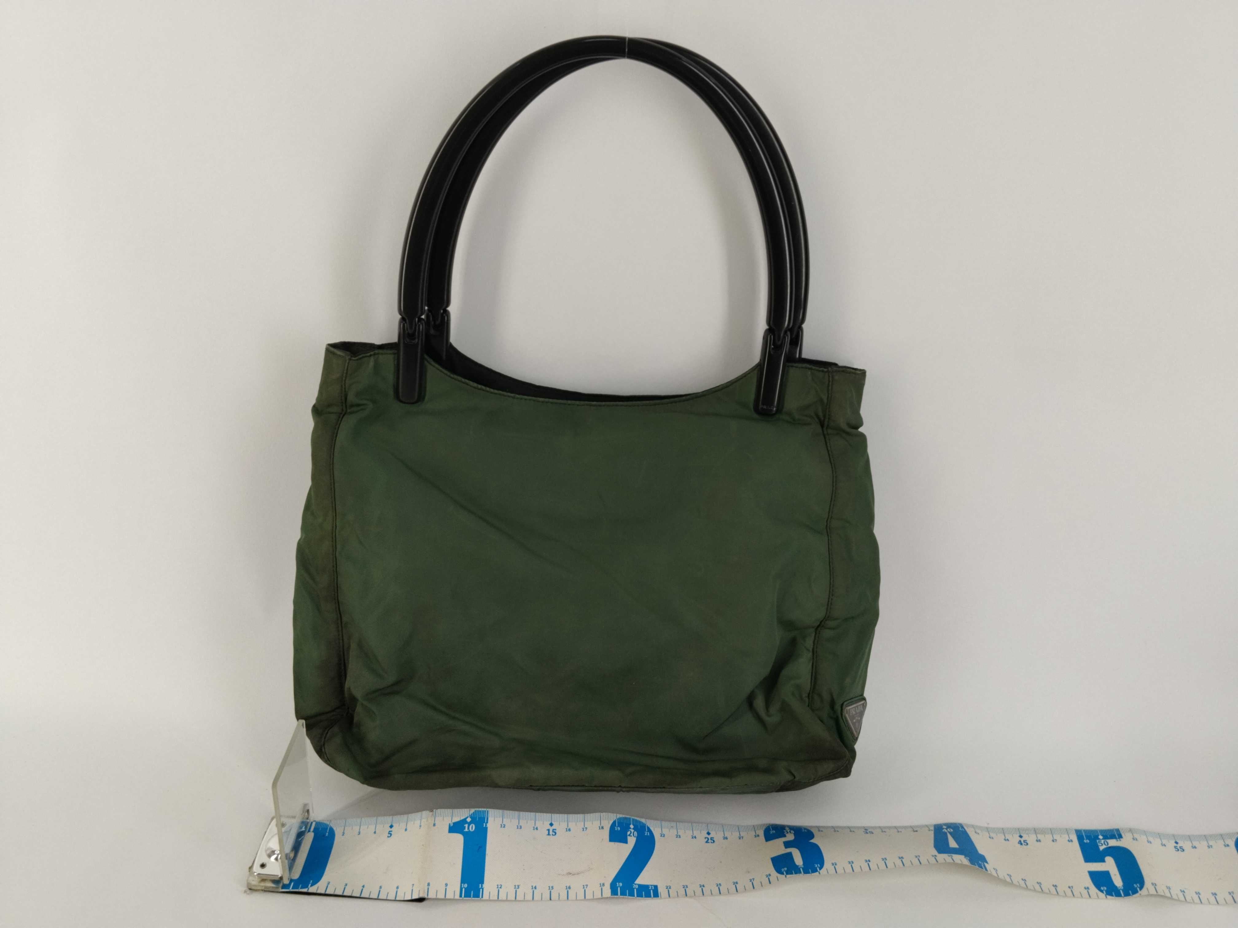 Nylon Prada Handbag Nylon Green Handbag — view 2