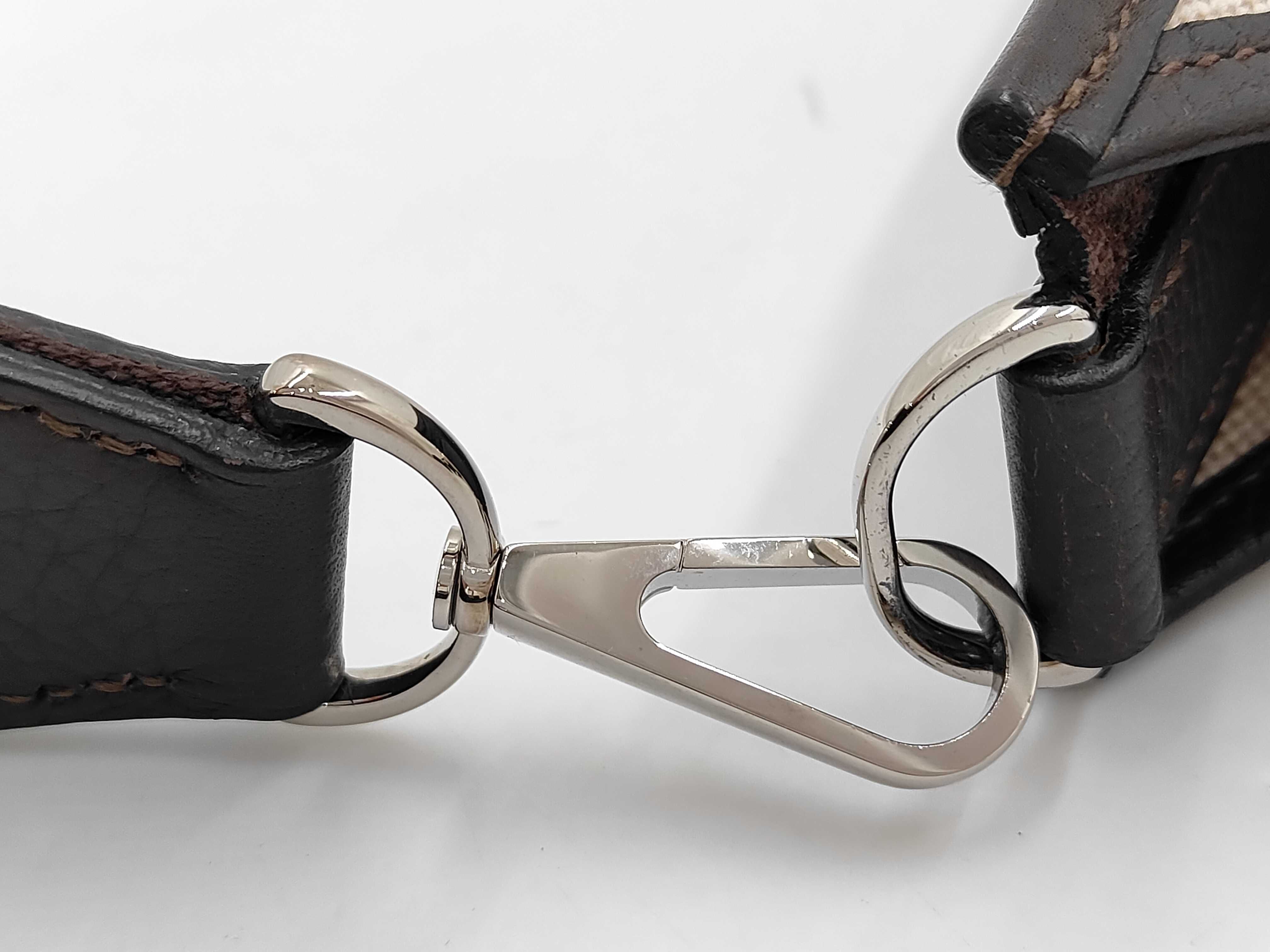 Evelyne Hermes Evelyne 2 GM Toile H x Taurillon Clemence Chocolate Silver Hardware Shoulder Bag — view 6