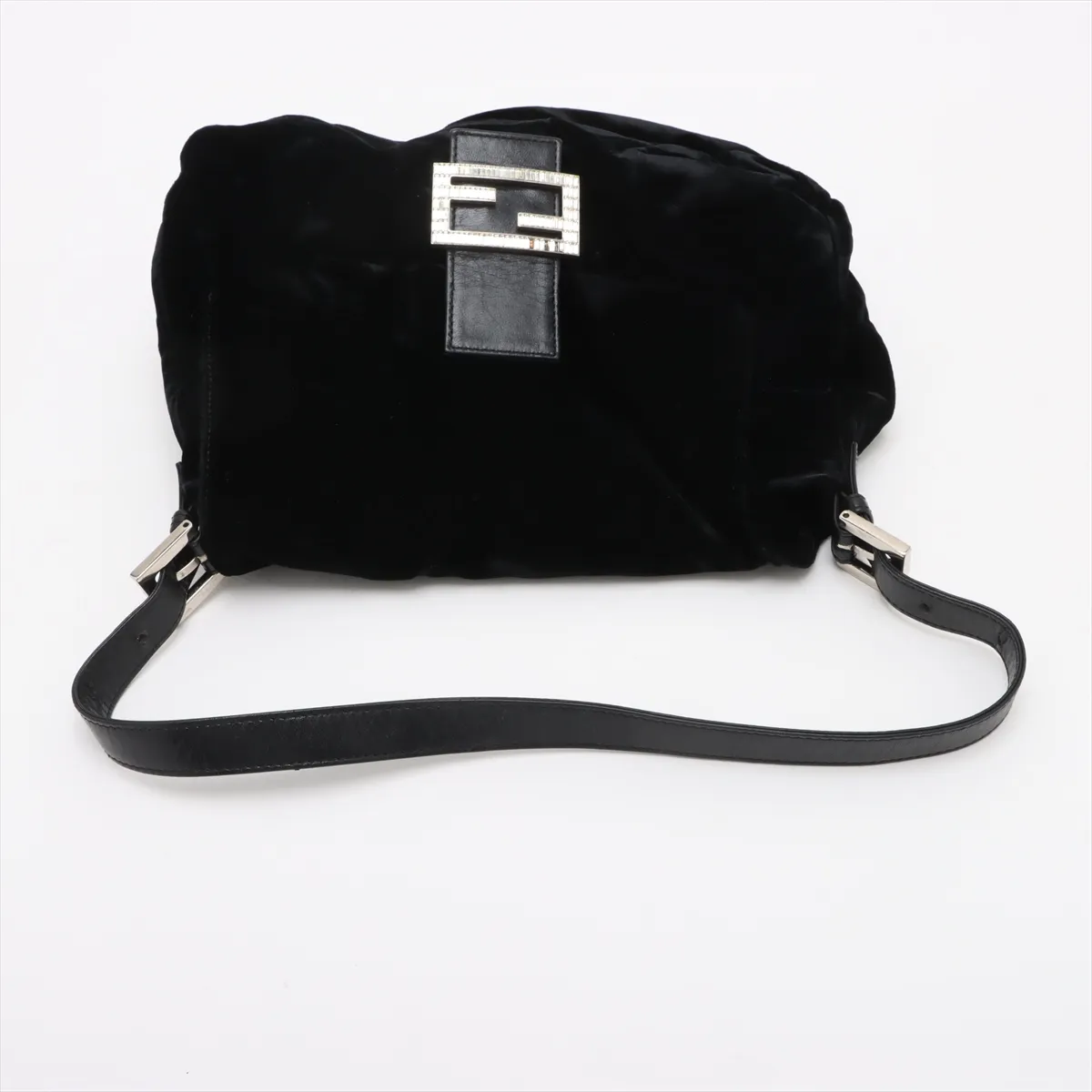 Mamma Bucket Velor x Leather Shoulder Bag Black Parts Removal — view 5