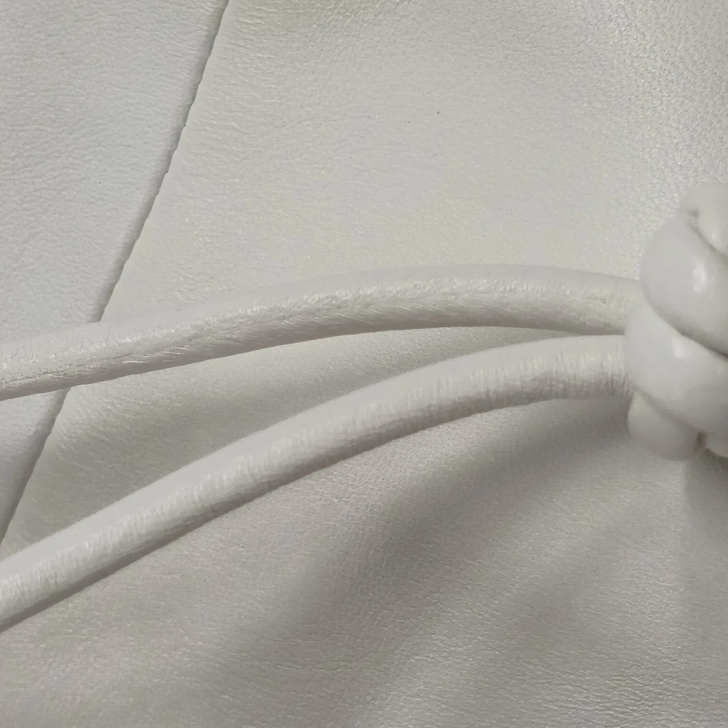 Triangle Leather Clutch Bag, White — view 12