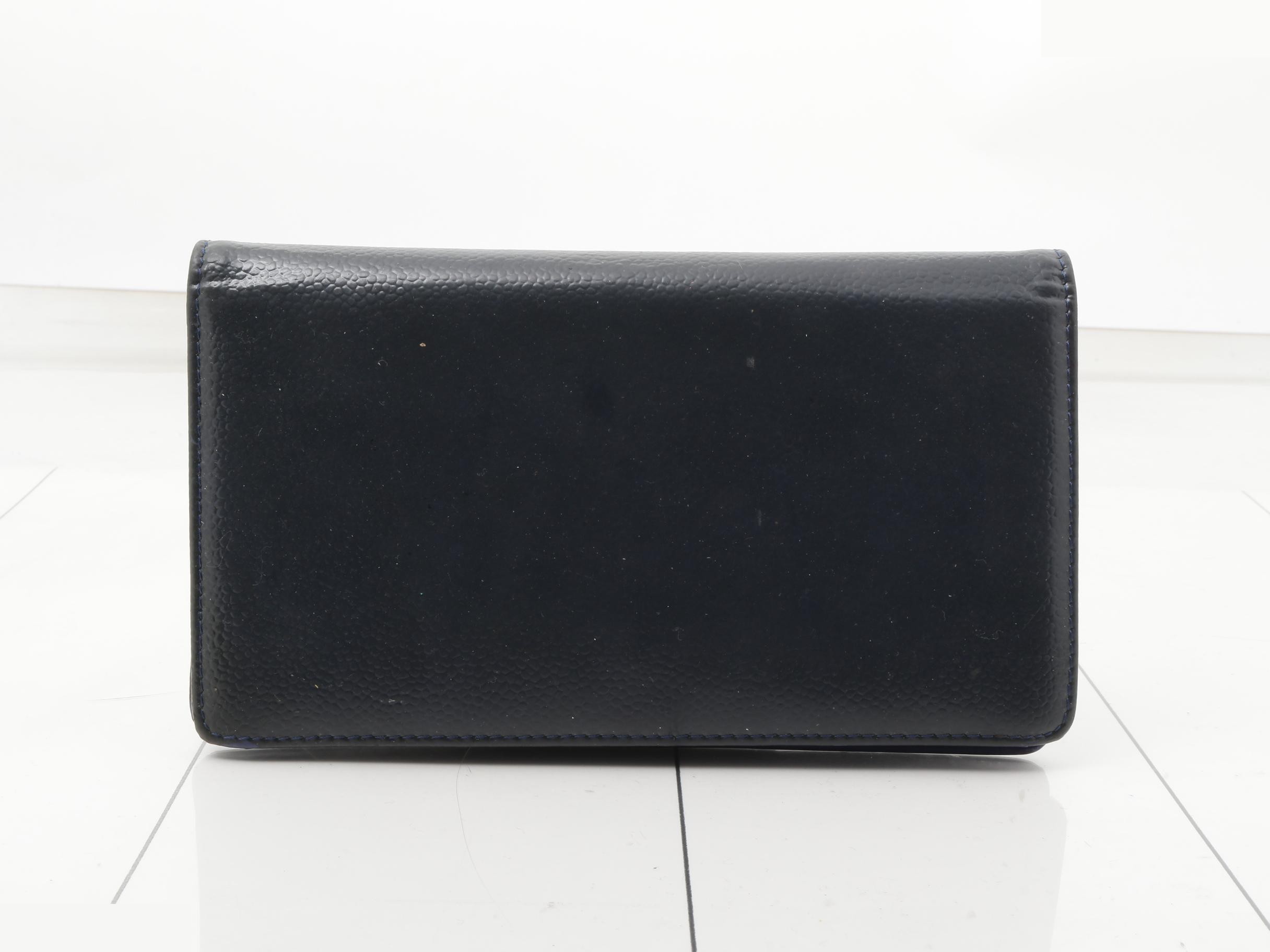 Caviar leather, Coco Mark, long wallet, with sticker. — view 2