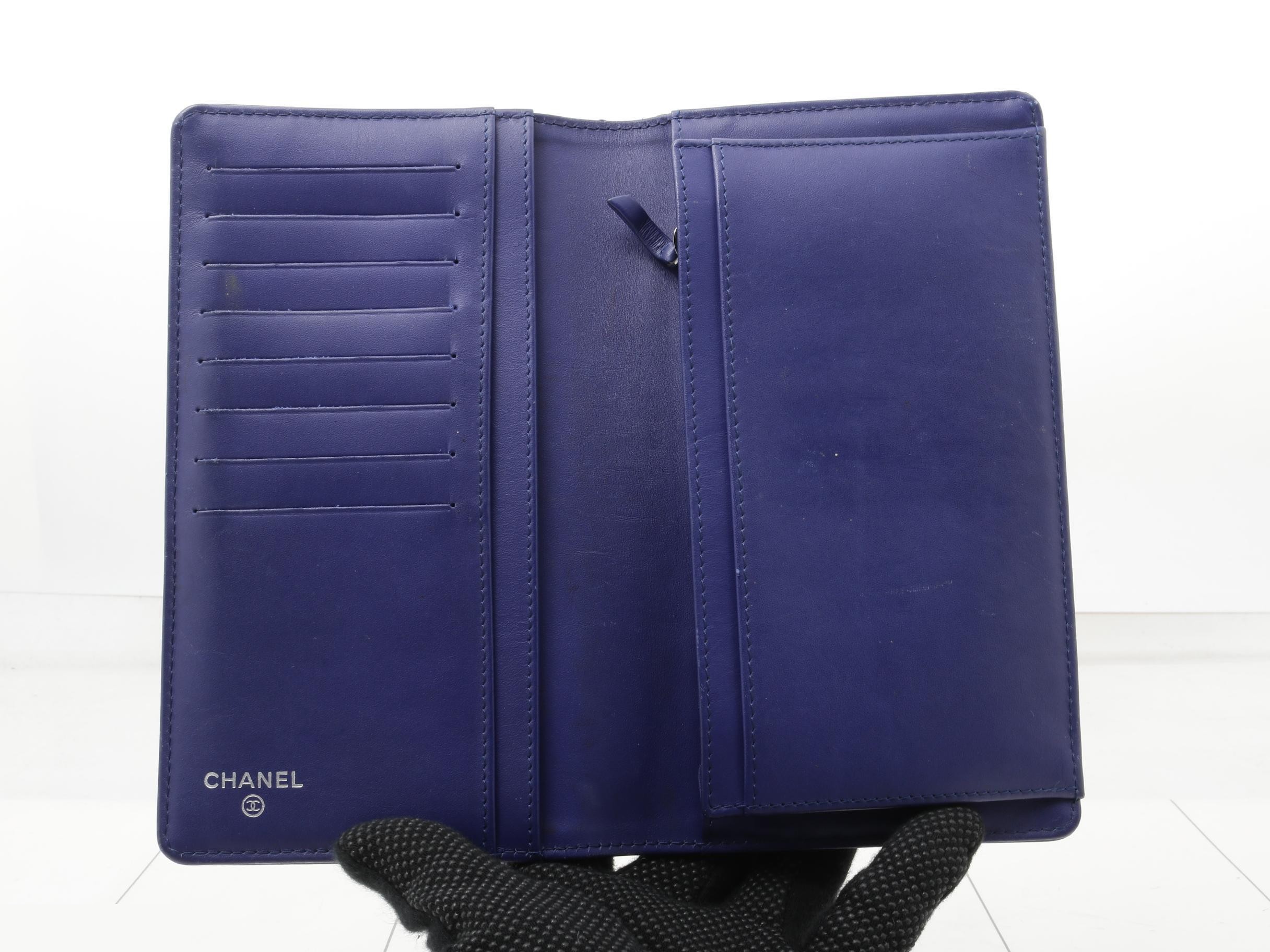 Caviar leather, Coco Mark, long wallet, with sticker. — view 4
