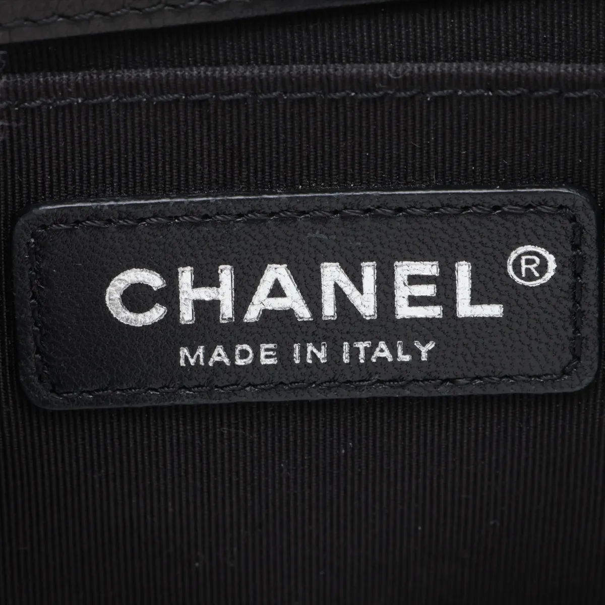 Boy Chanel 25 Lambskin Chain Shoulder Bag, Black with Gunmetal Hardware, PPJTUC28, Random Plate, A67086 — view 9