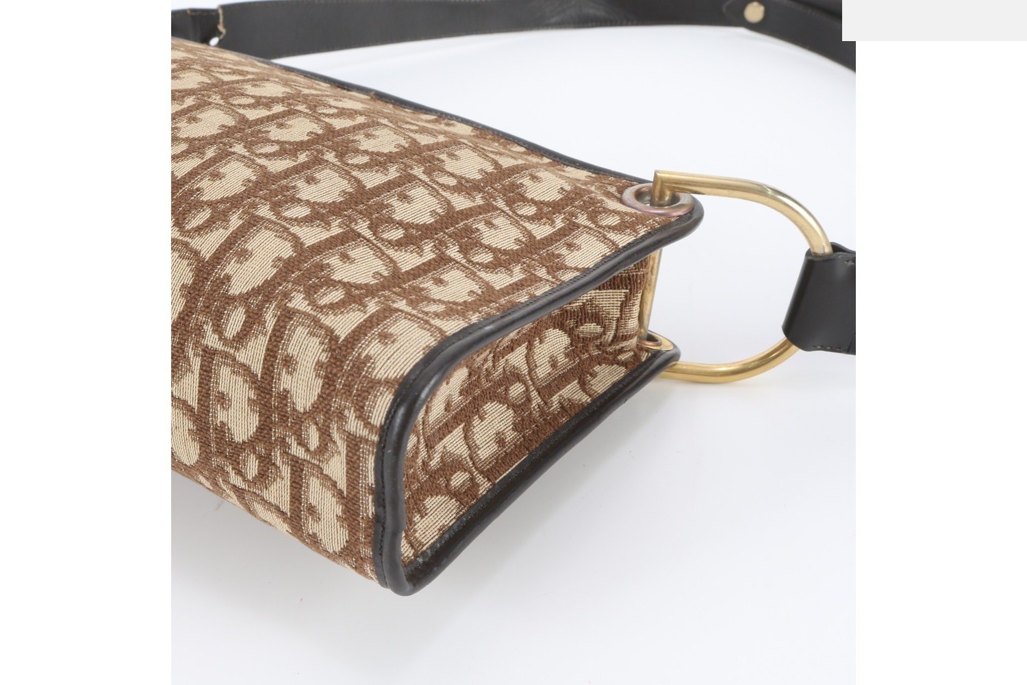 Vintage Trotter canvas leather shoulder bag — view 4