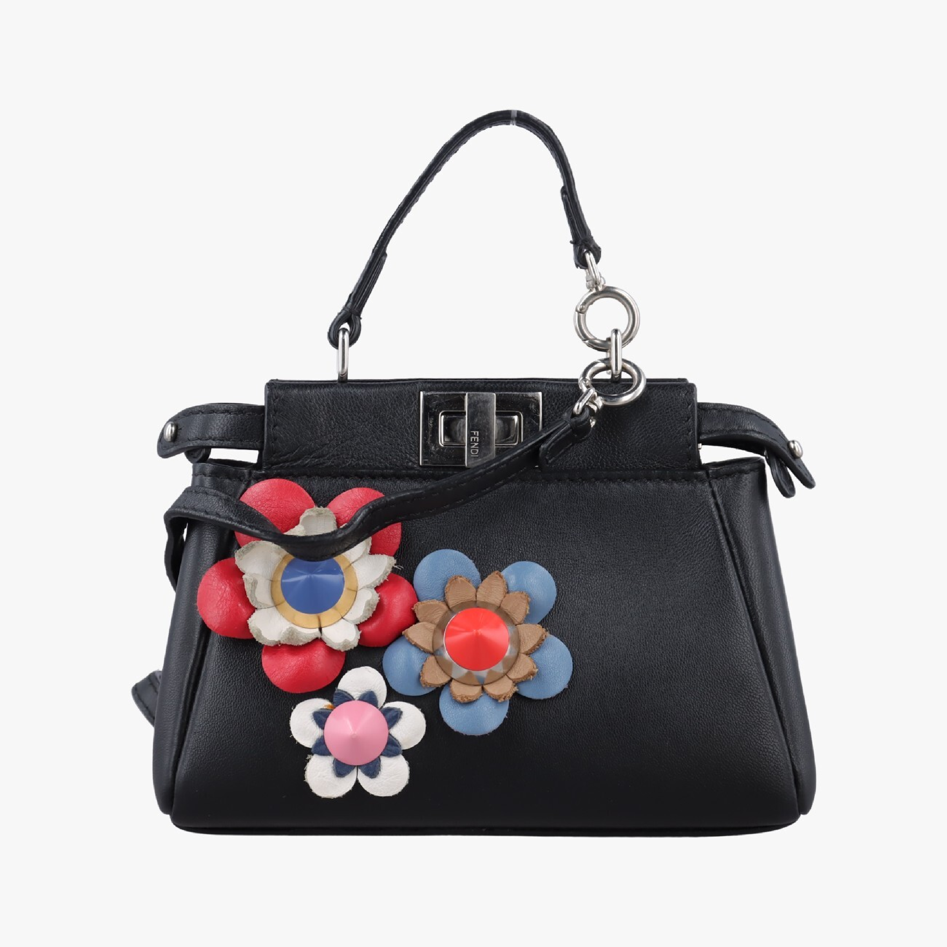 Micro Peekaboo Black x Multi Leather Shoulder Bag 8M0355 8M0355-87M-169-3355