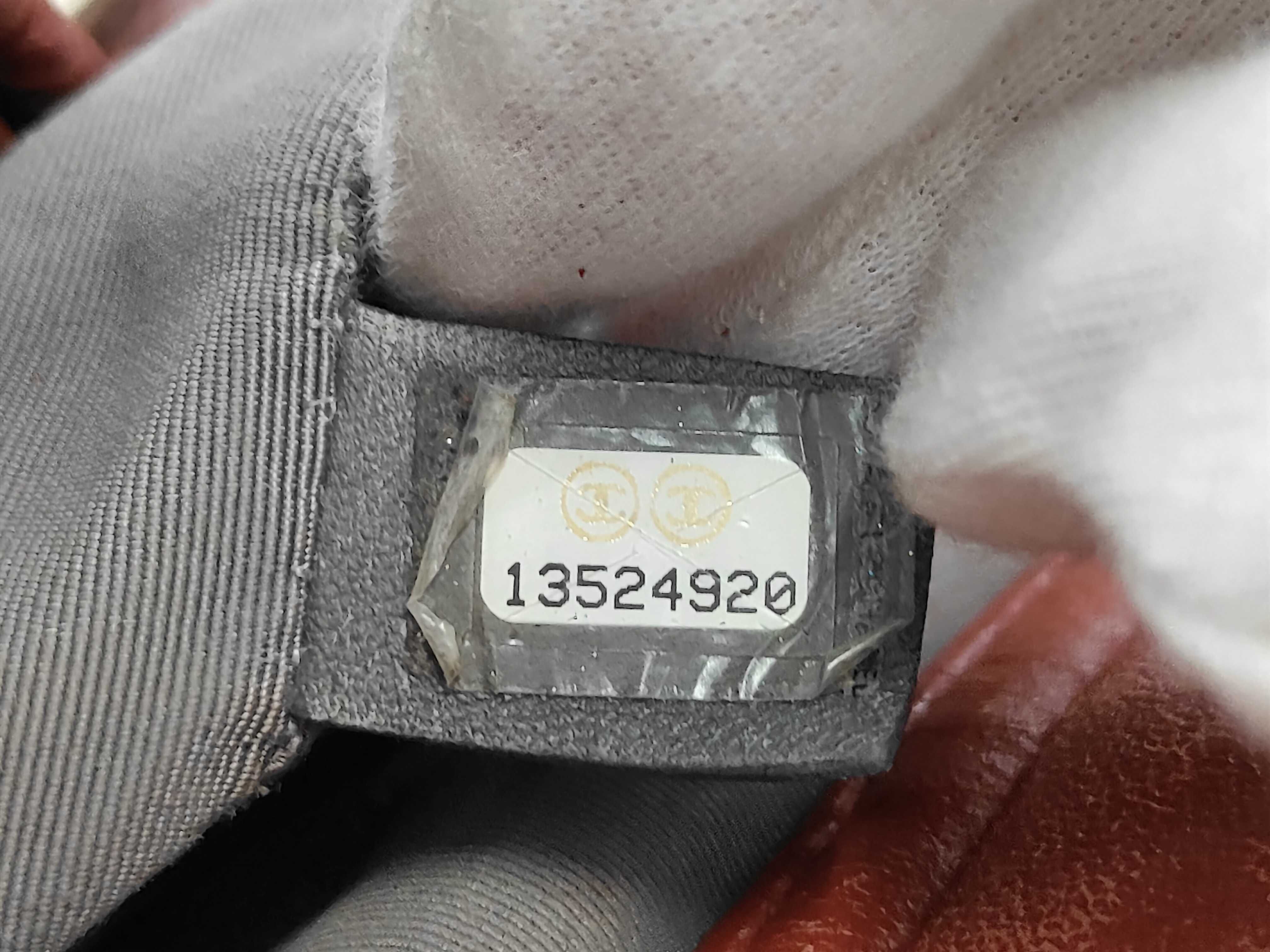 On the Road Leather Red Silver Coco Mark Handbag (Serial Number 13) — view 11