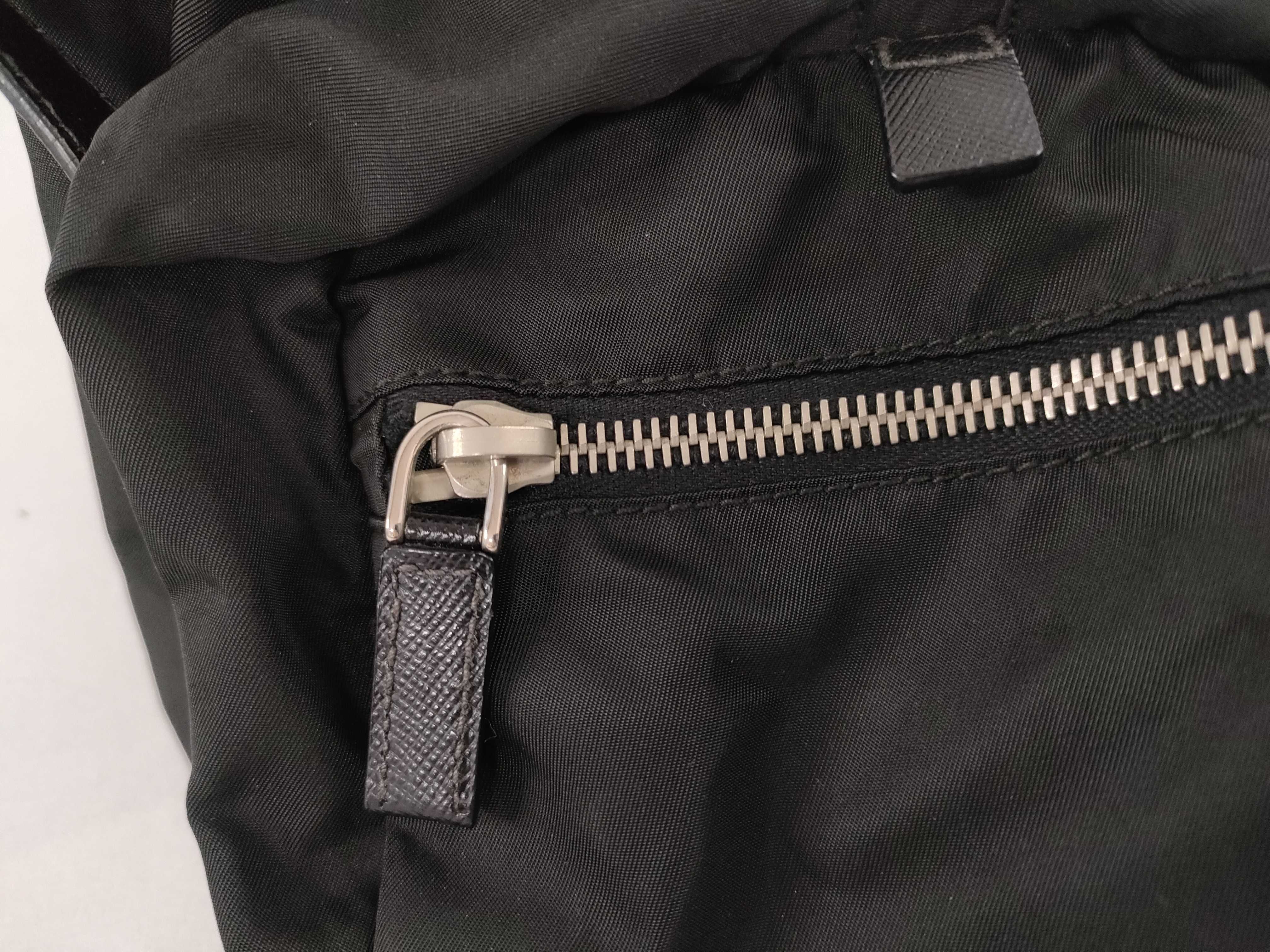 Nylon Prada Mini Boston Saffiano Nylon Triangle Logo Handbag — view 12