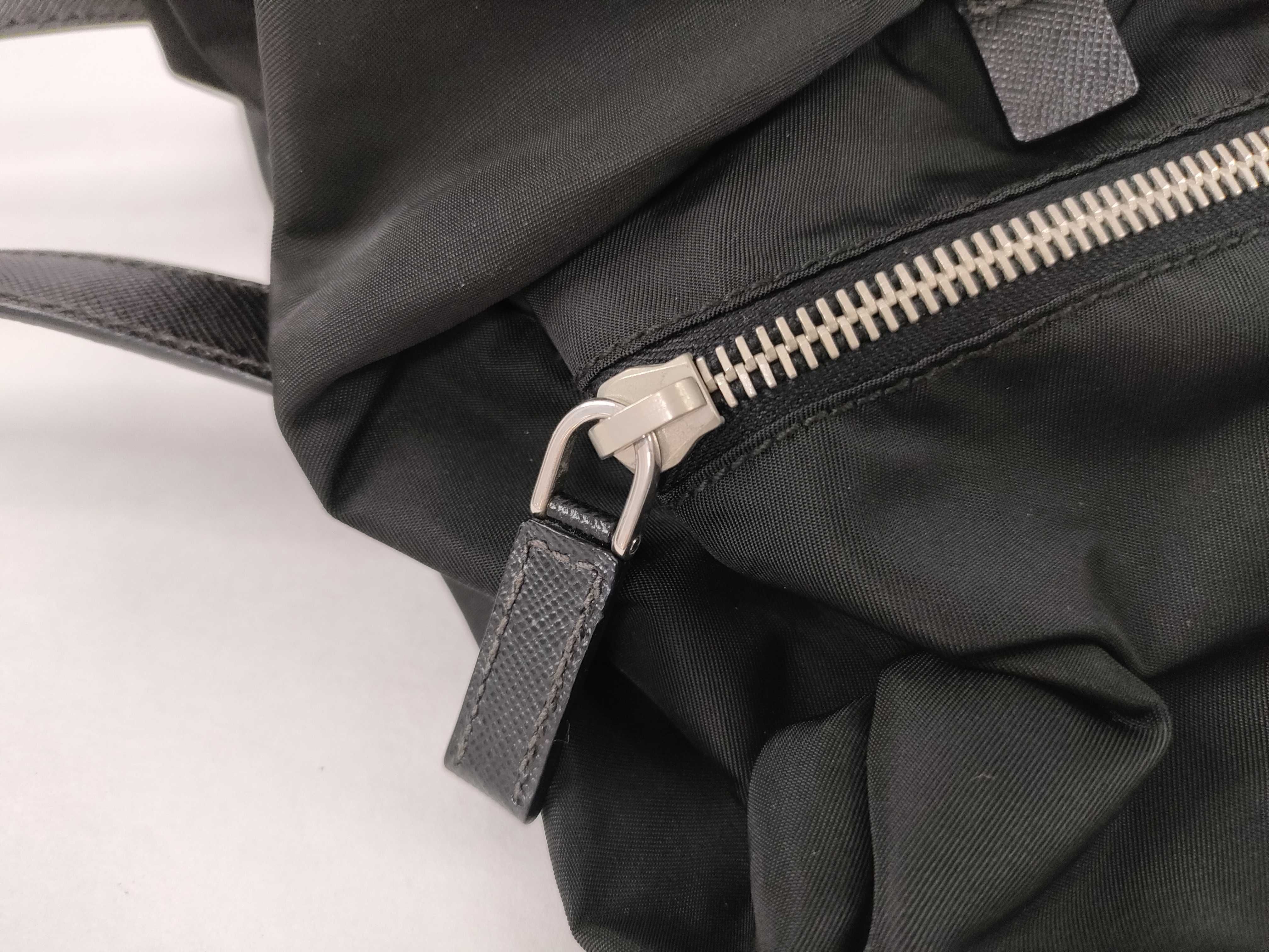 Nylon Prada Mini Boston Saffiano Nylon Triangle Logo Handbag — view 14