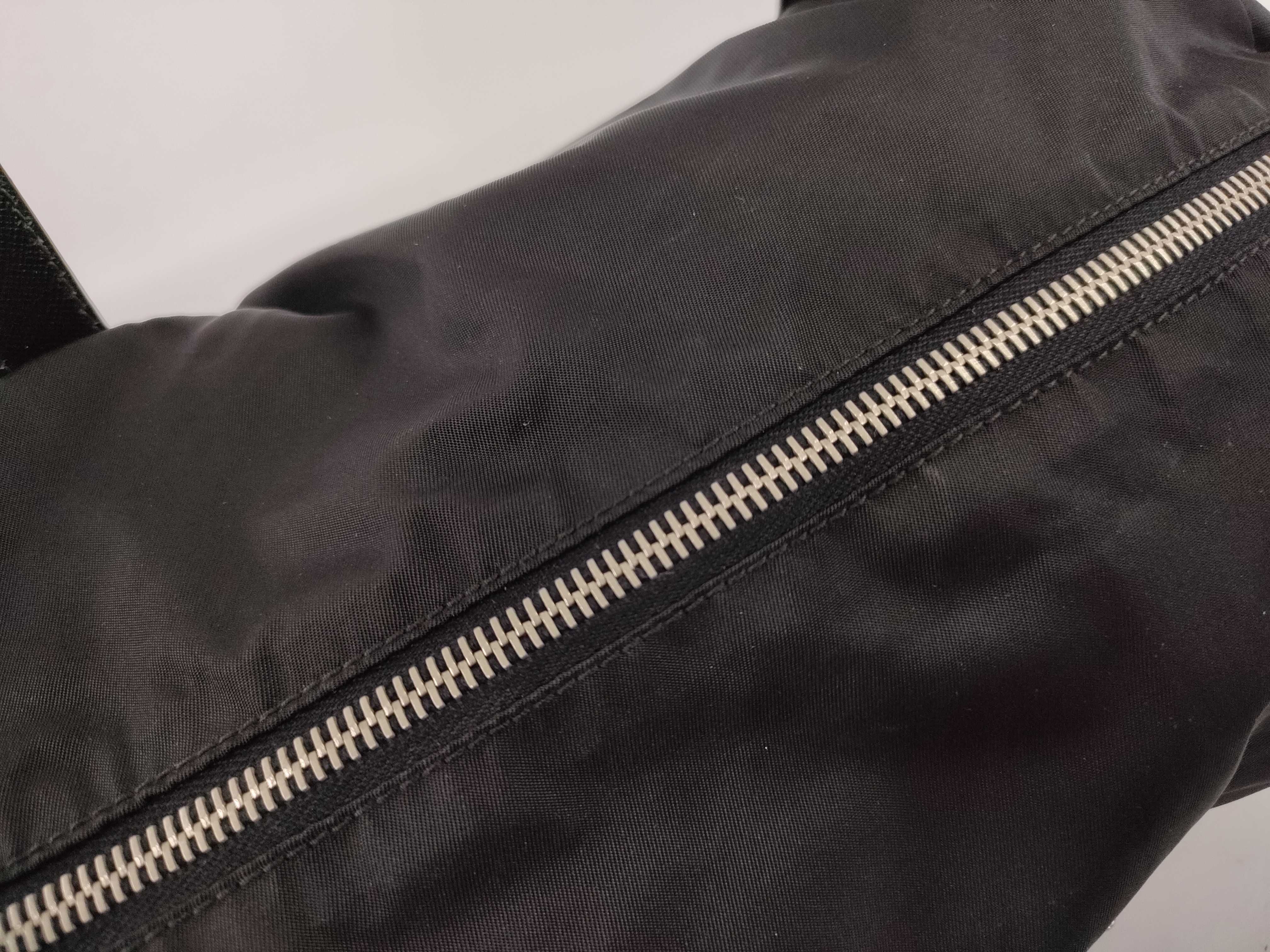 Nylon Prada Mini Boston Saffiano Nylon Triangle Logo Handbag — view 8