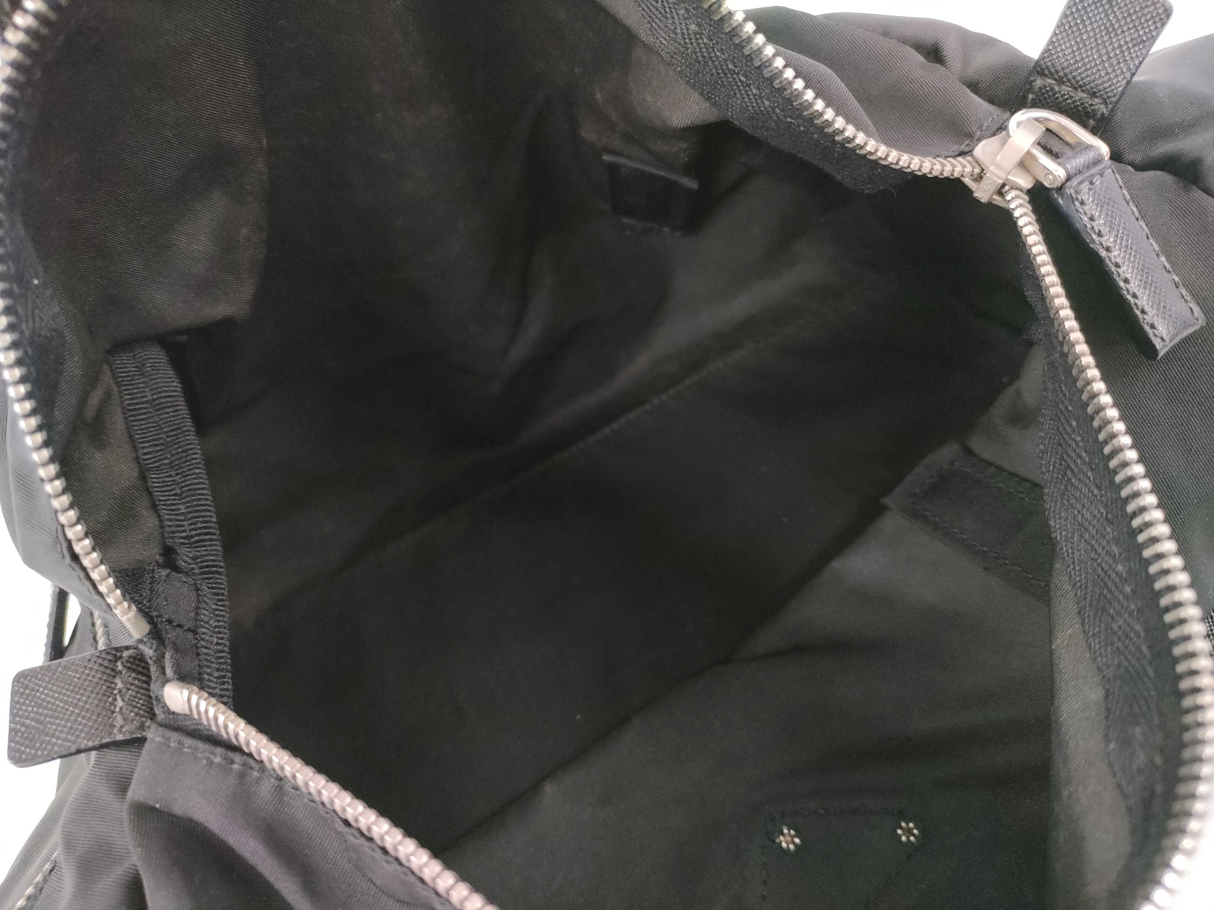 Nylon Prada Mini Boston Saffiano Nylon Triangle Logo Handbag — view 9