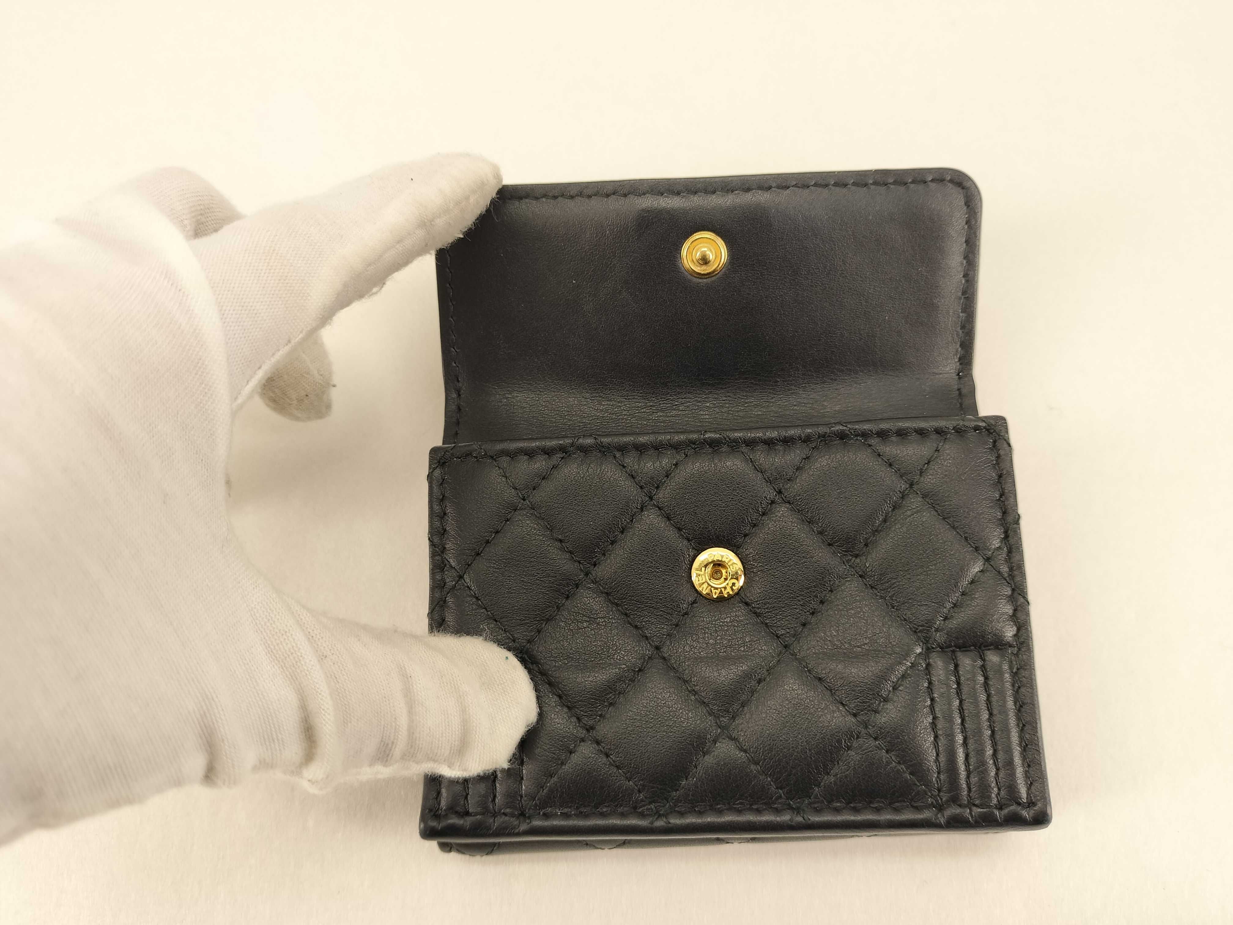 Calfskin Boy Chanel Tri-fold Wallet — view 11