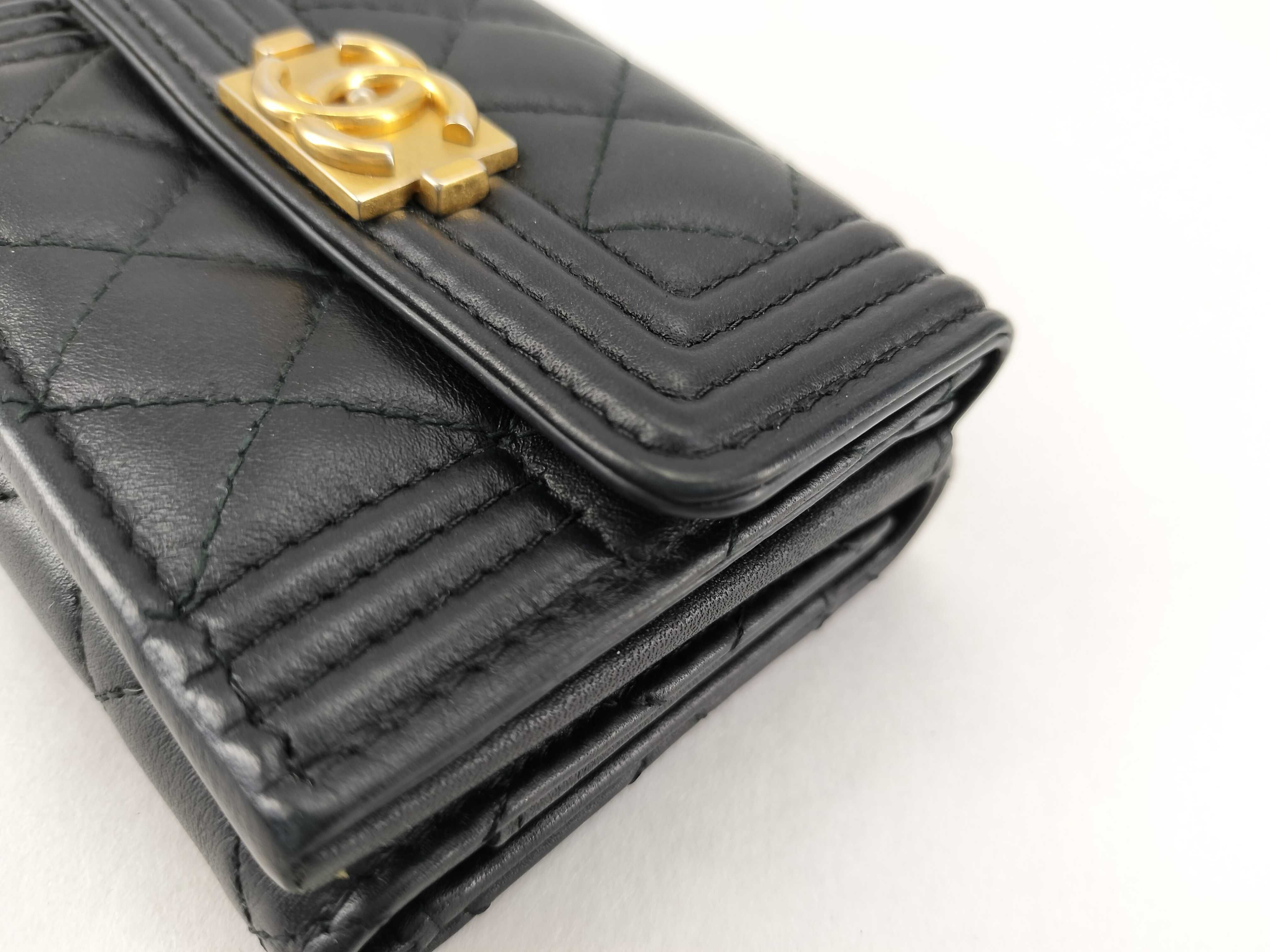 Calfskin Boy Chanel Tri-fold Wallet — view 15