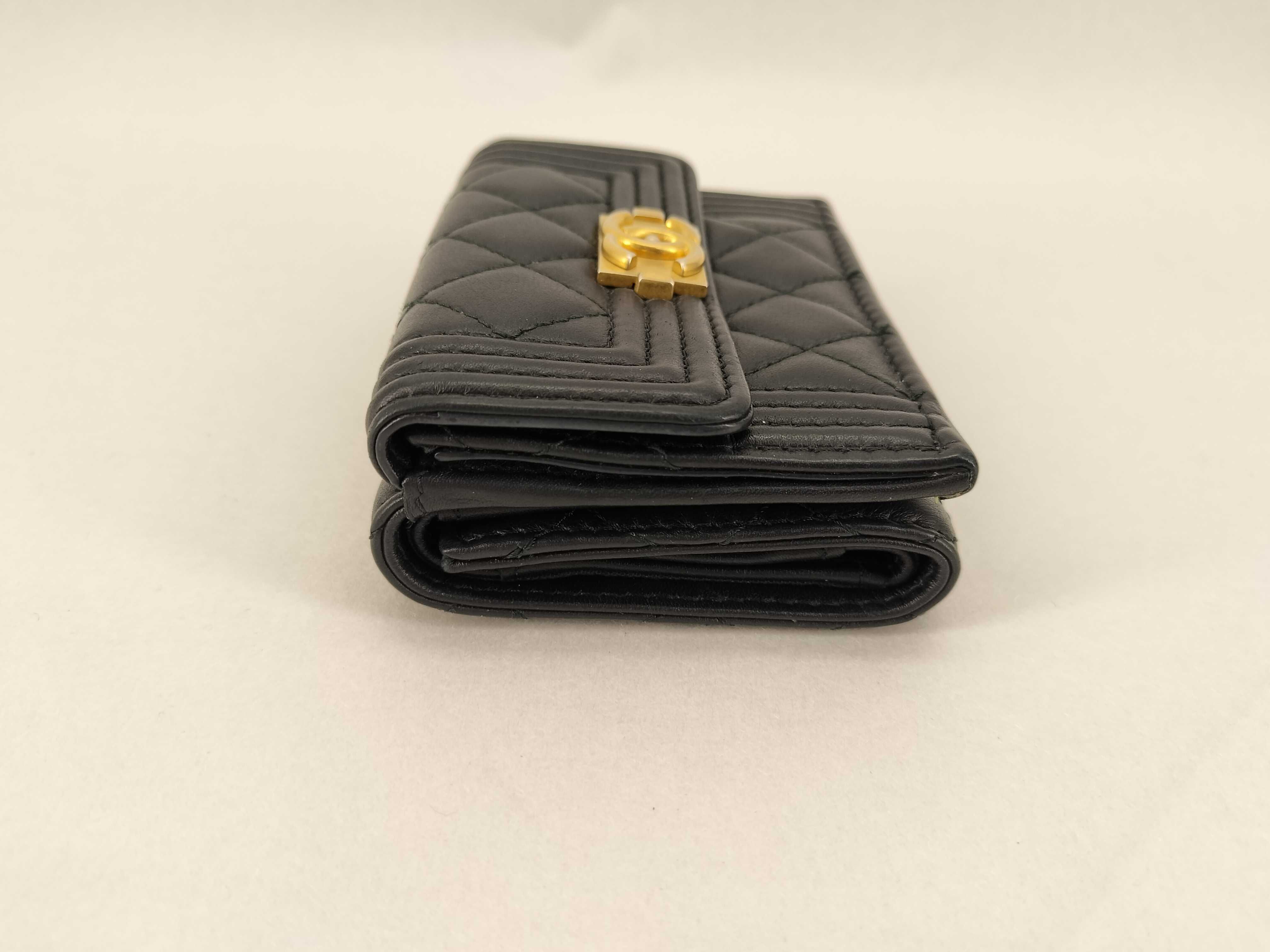 Calfskin Boy Chanel Tri-fold Wallet — view 4