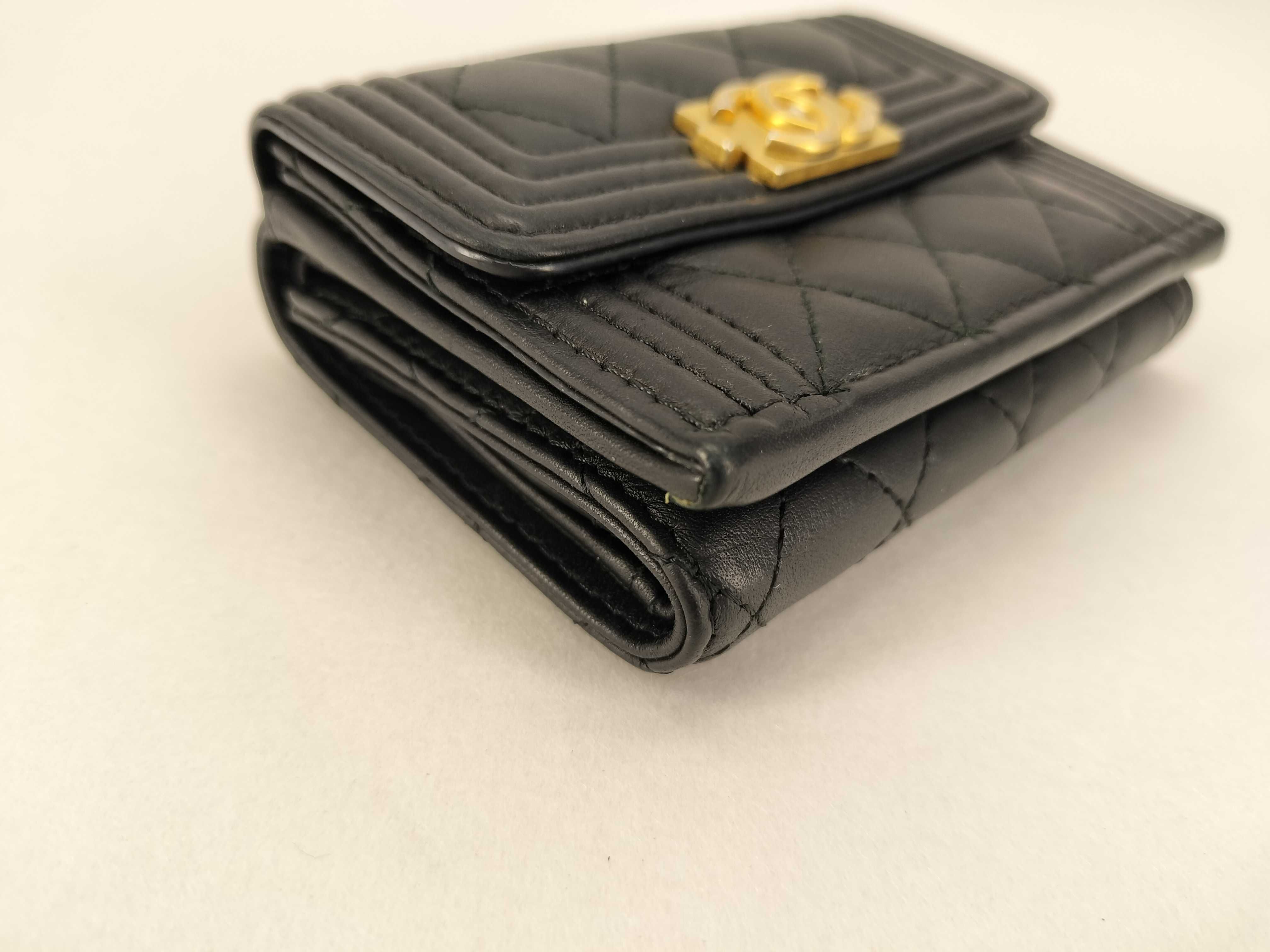 Calfskin Boy Chanel Tri-fold Wallet — view 5