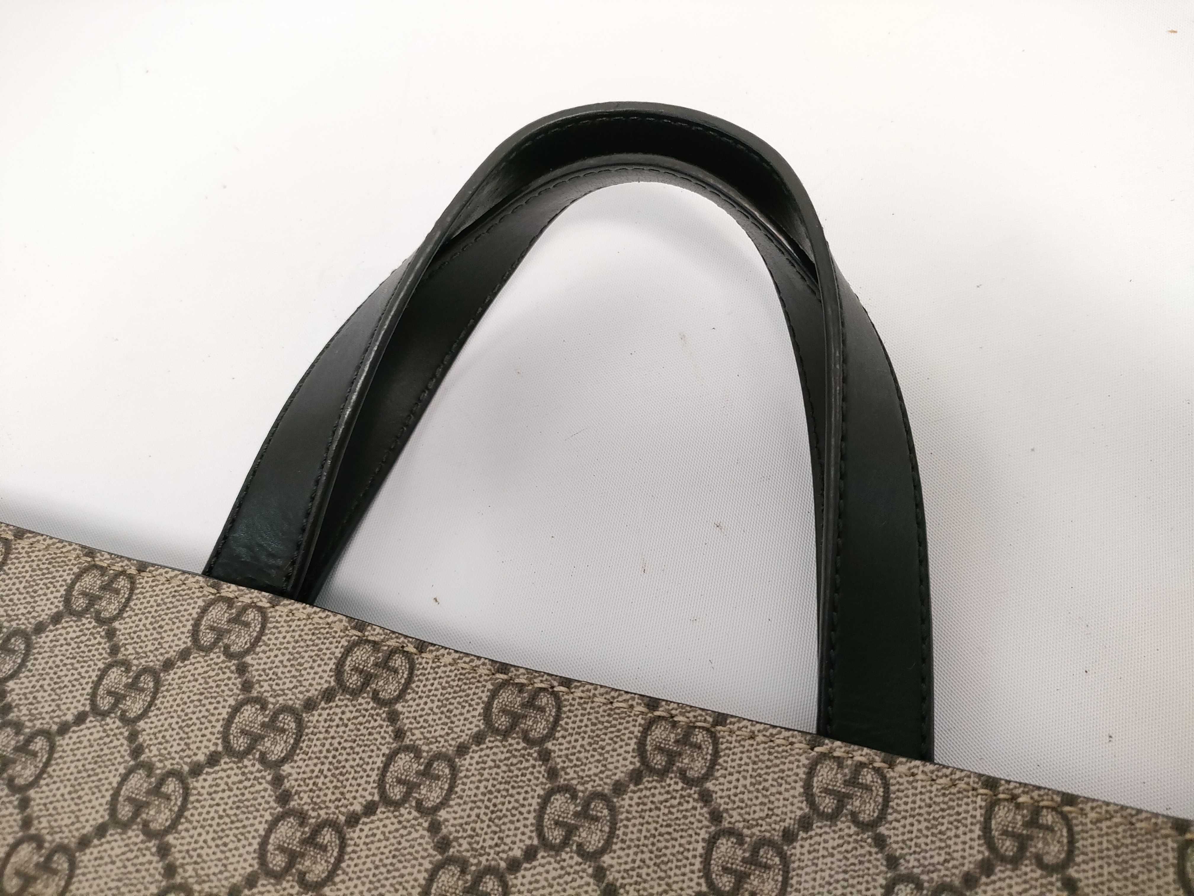 GG Supreme 456217 GG Supreme Tote Bag, Vertical Leather, Beige Tote Bag — view 5