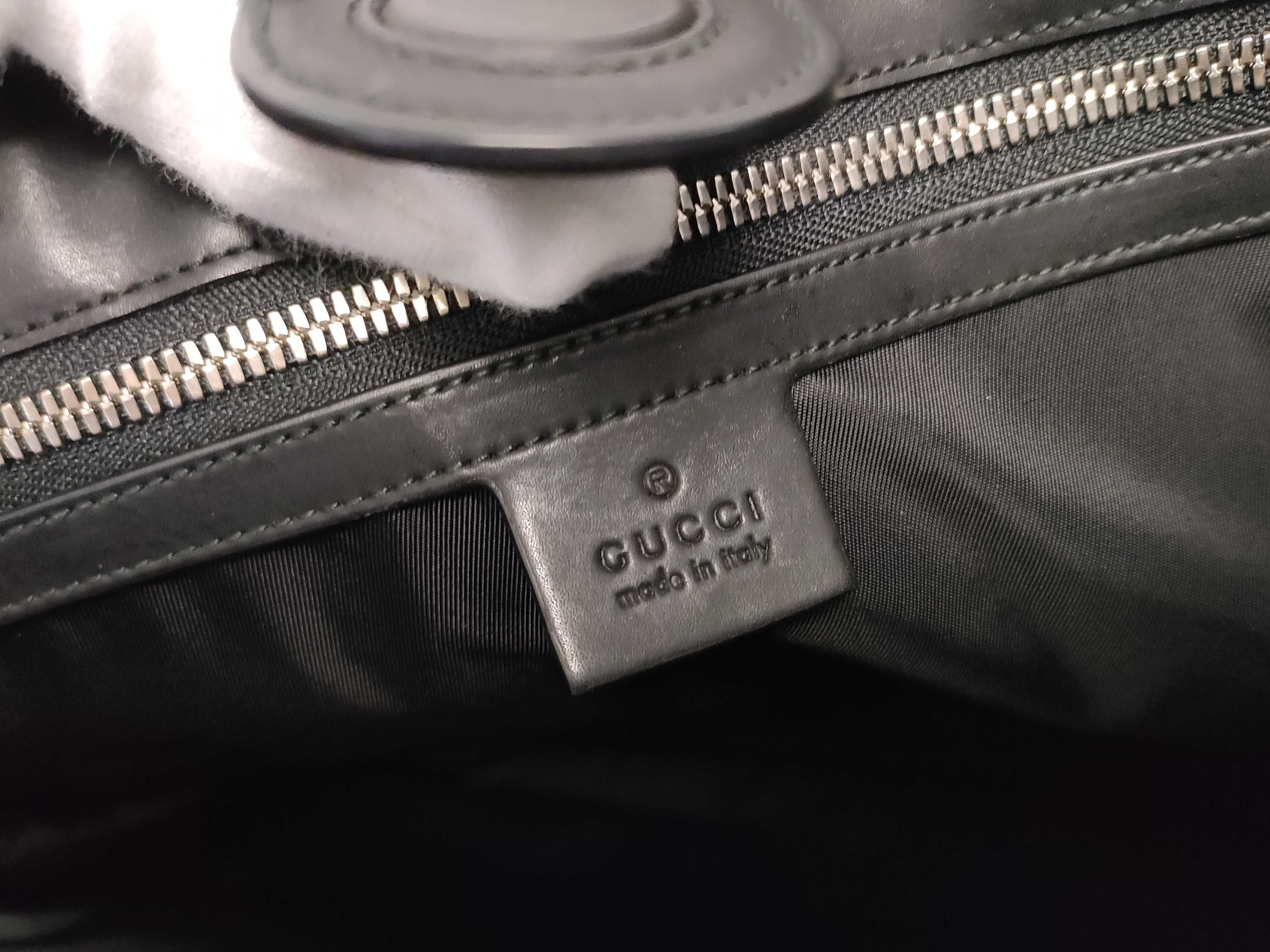 GG Supreme 456217 GG Supreme Tote Bag, Vertical Leather, Beige Tote Bag — view 10