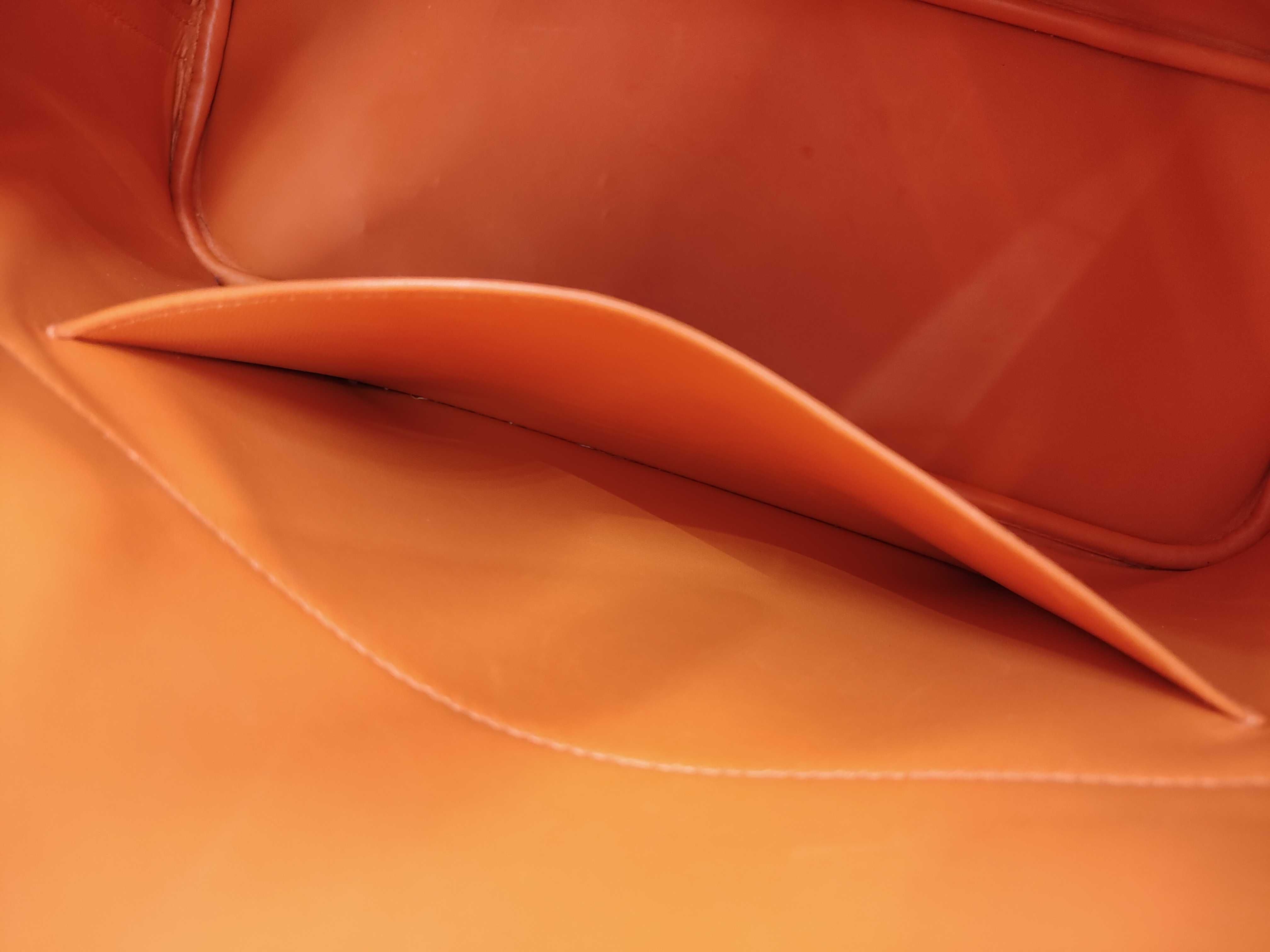 Bolide 35, Veau Epsom leather, Mango color, Gold hardware, Q stamp, Handbag — view 10