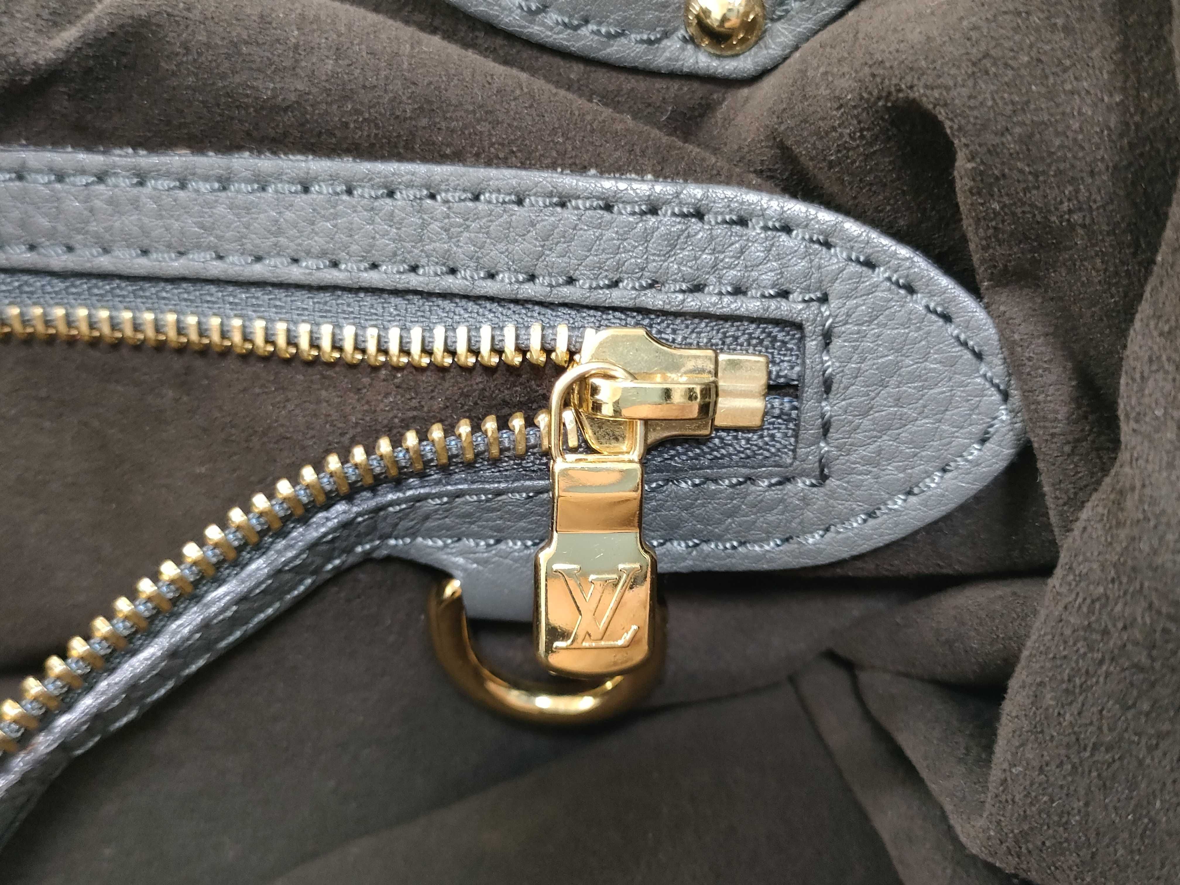 Mahina L M93121 Taupe Monogram Perforated Leather Shoulder Bag — view 11