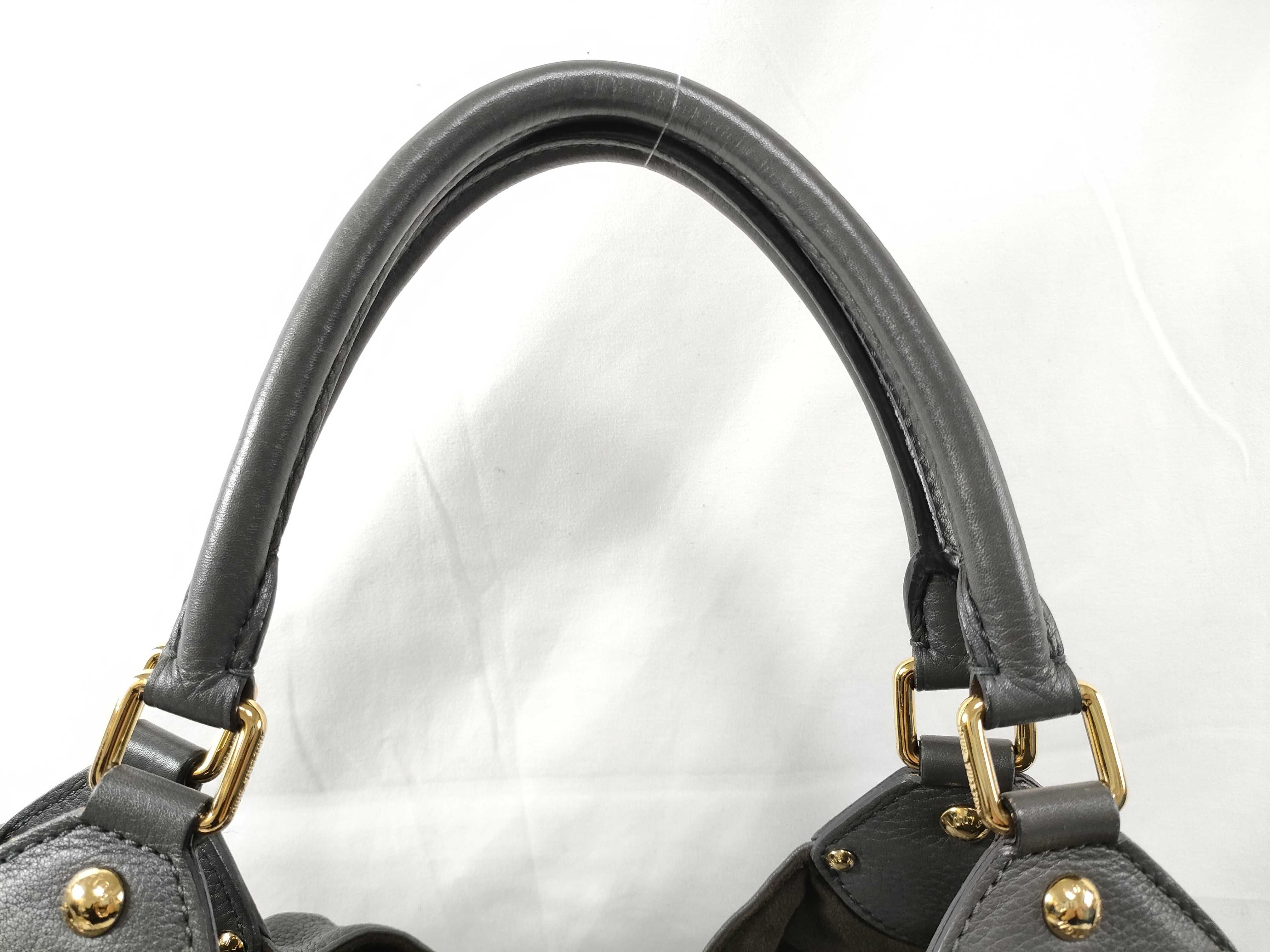 Mahina L M93121 Taupe Monogram Perforated Leather Shoulder Bag — view 3